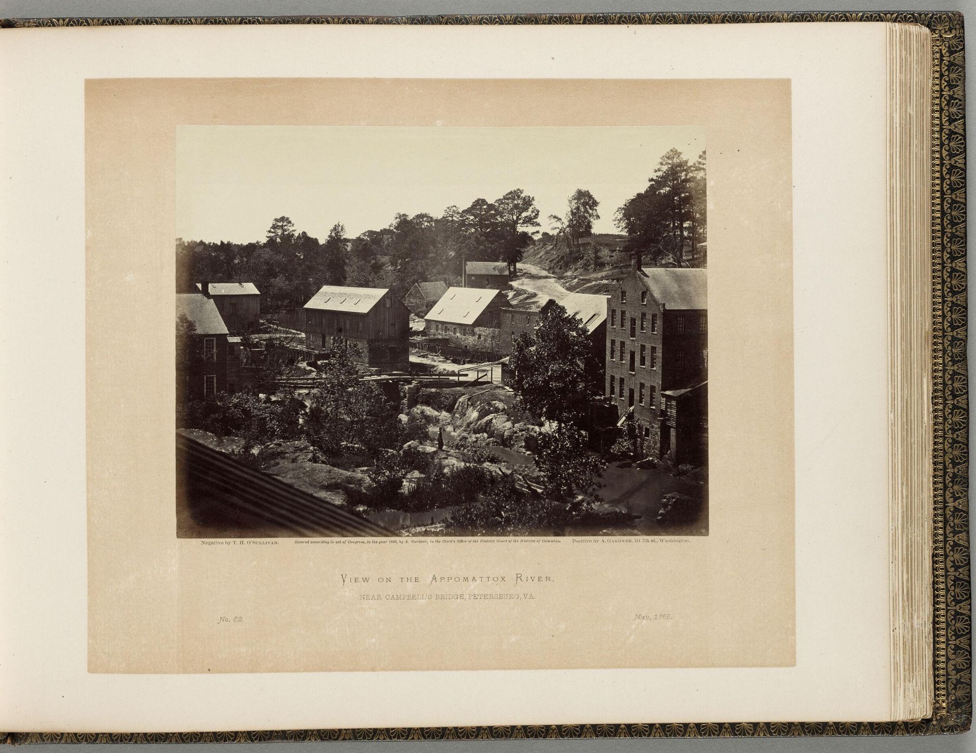 View on the Appomattox River, Near Campbell's Bridge, Petersburg, VA. by Timothy H. O'Sullivan