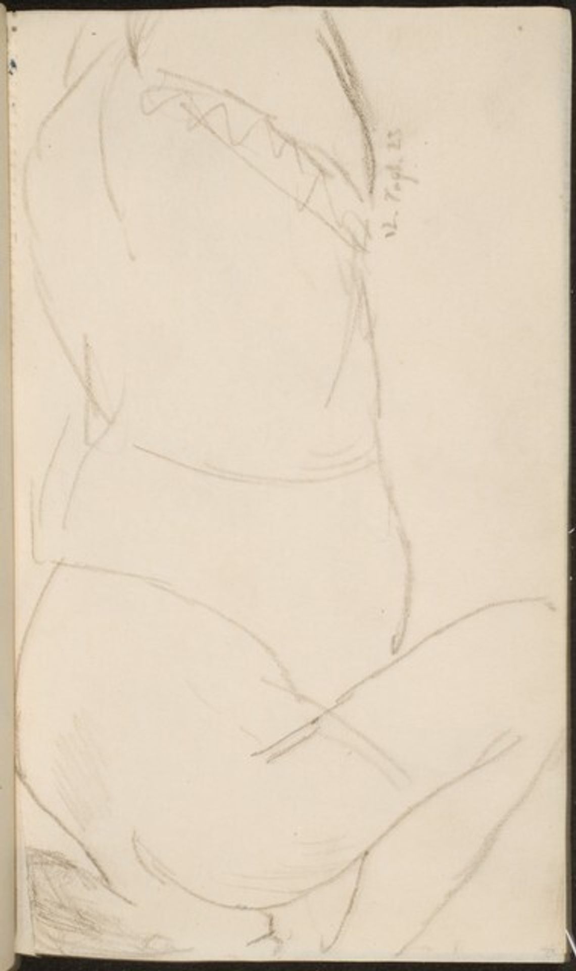 liegende Frau mit verborgenem Gesicht (Woman Laying Face Down) [p. 35] by Max Beckmann