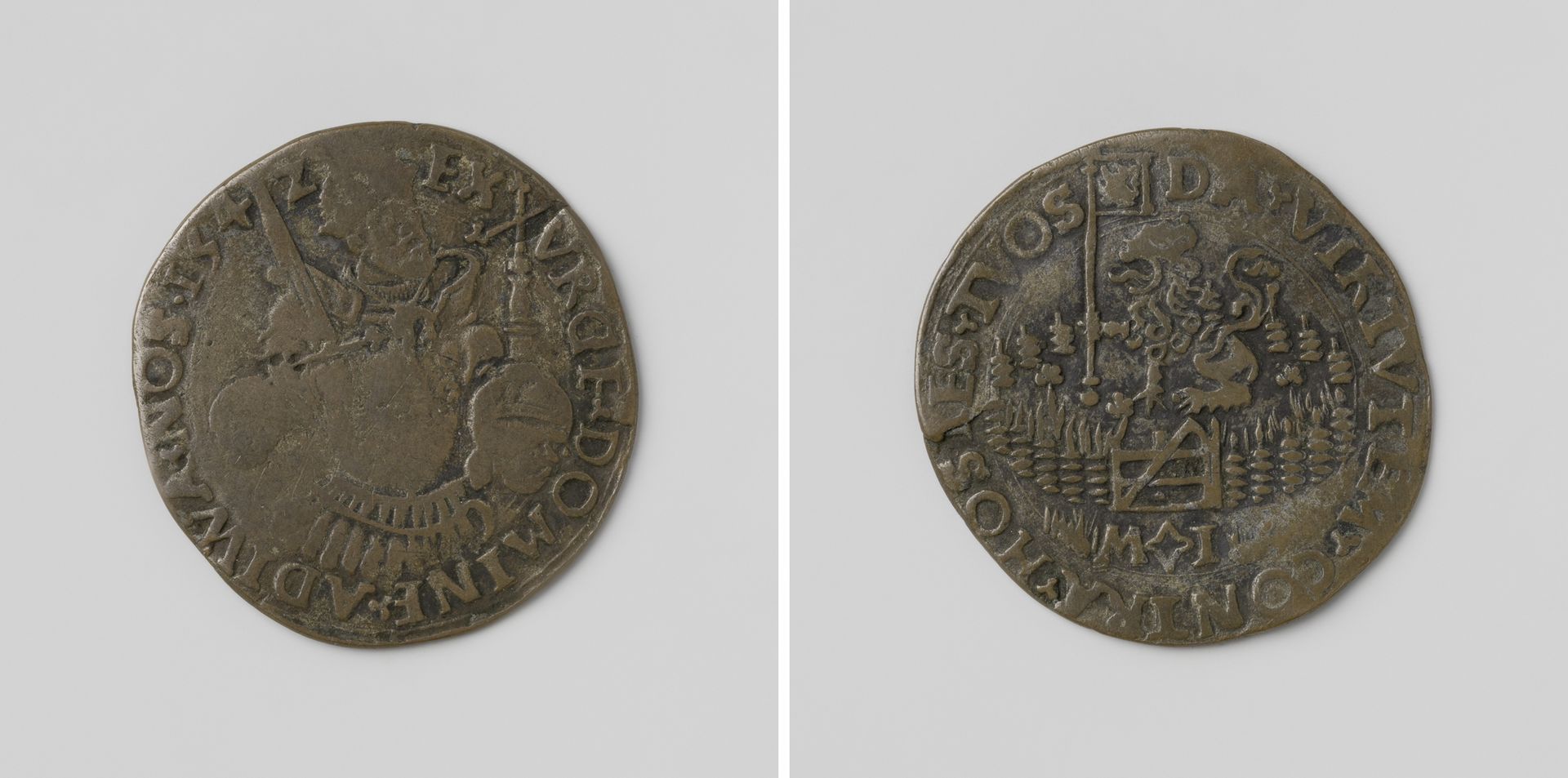 Karel V, Duits keizer, bereidt zich voor op de oorlog tegen Maarten van Rossum, rekenpenning ten behoeve van Mr. Jacob de Jonge, auditeur van de rekenkamer van Holland by Anonymous