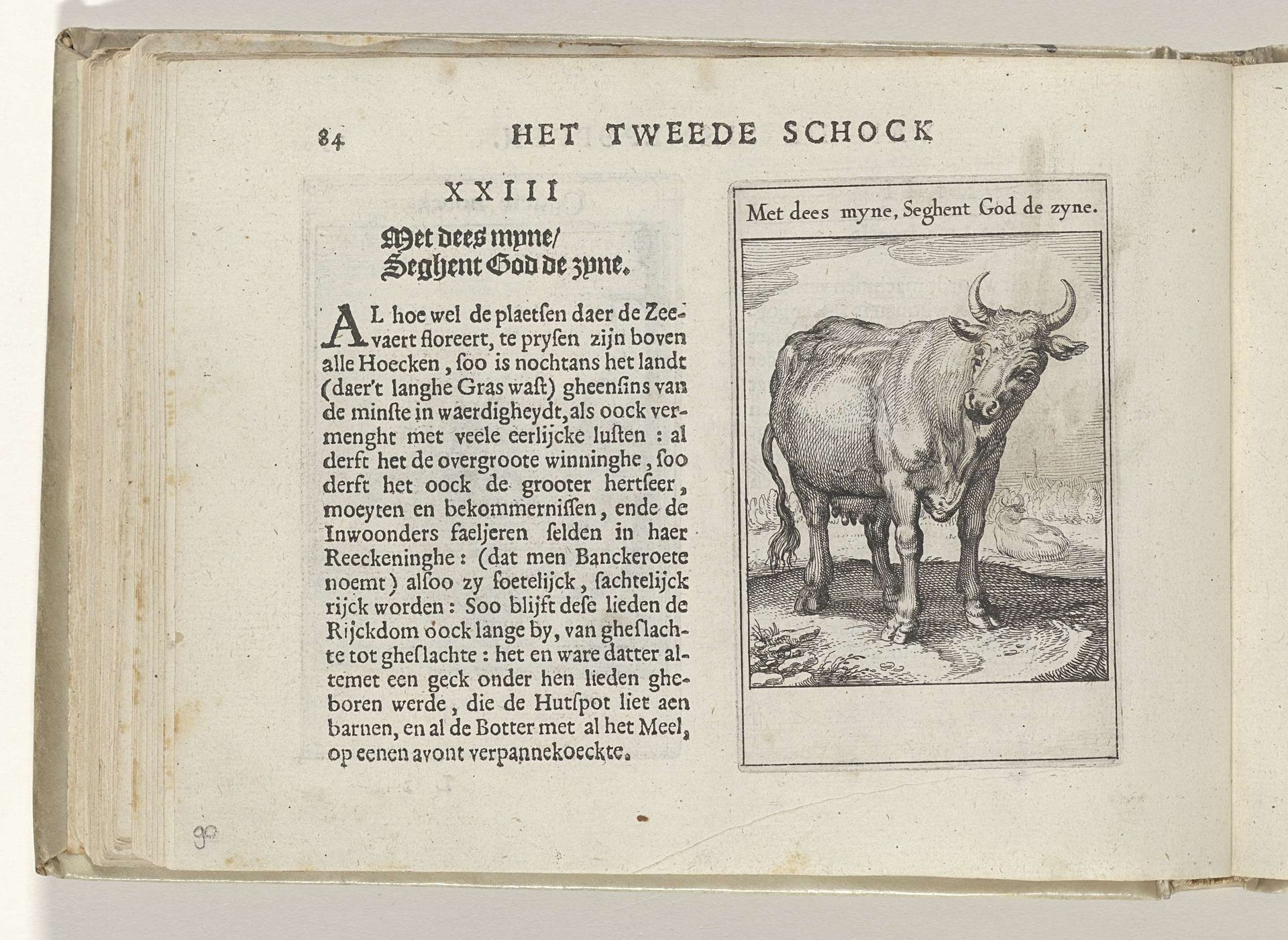 XXIII Met dees myne, Seghent God de zyne by Roemer Visscher