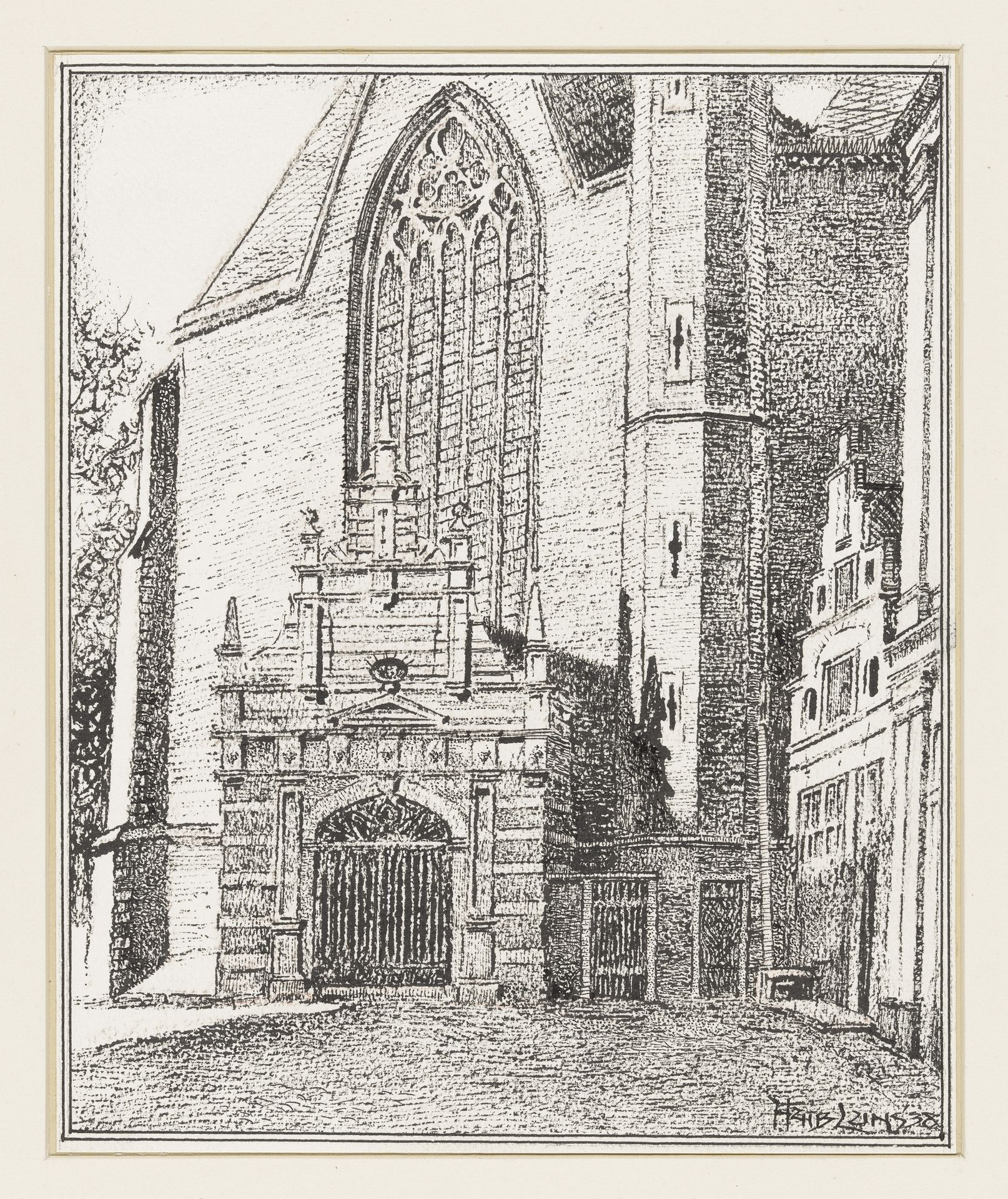 Portaal van de Sint-Gommaruskerk te Enkhuizen by Huib Luns