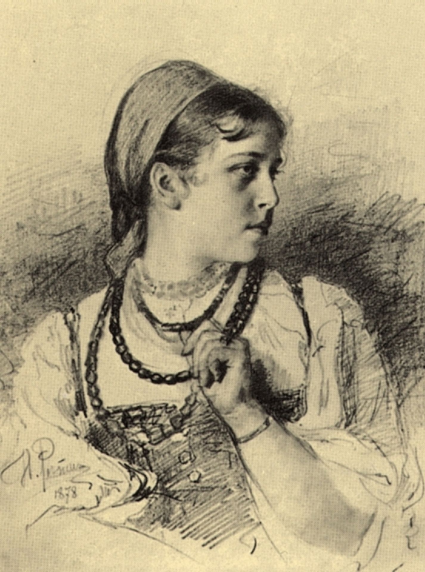Portrait of T. A. Mamontova by Ilya Repin