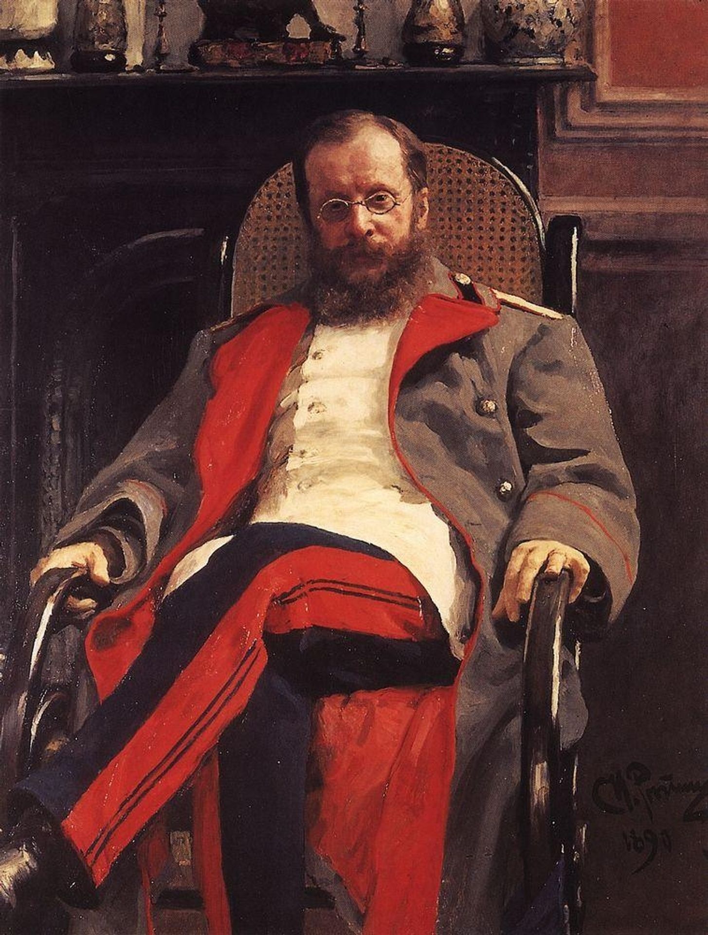 Portrait of Composer Cesar Antonovich Cui by Ilya Repin