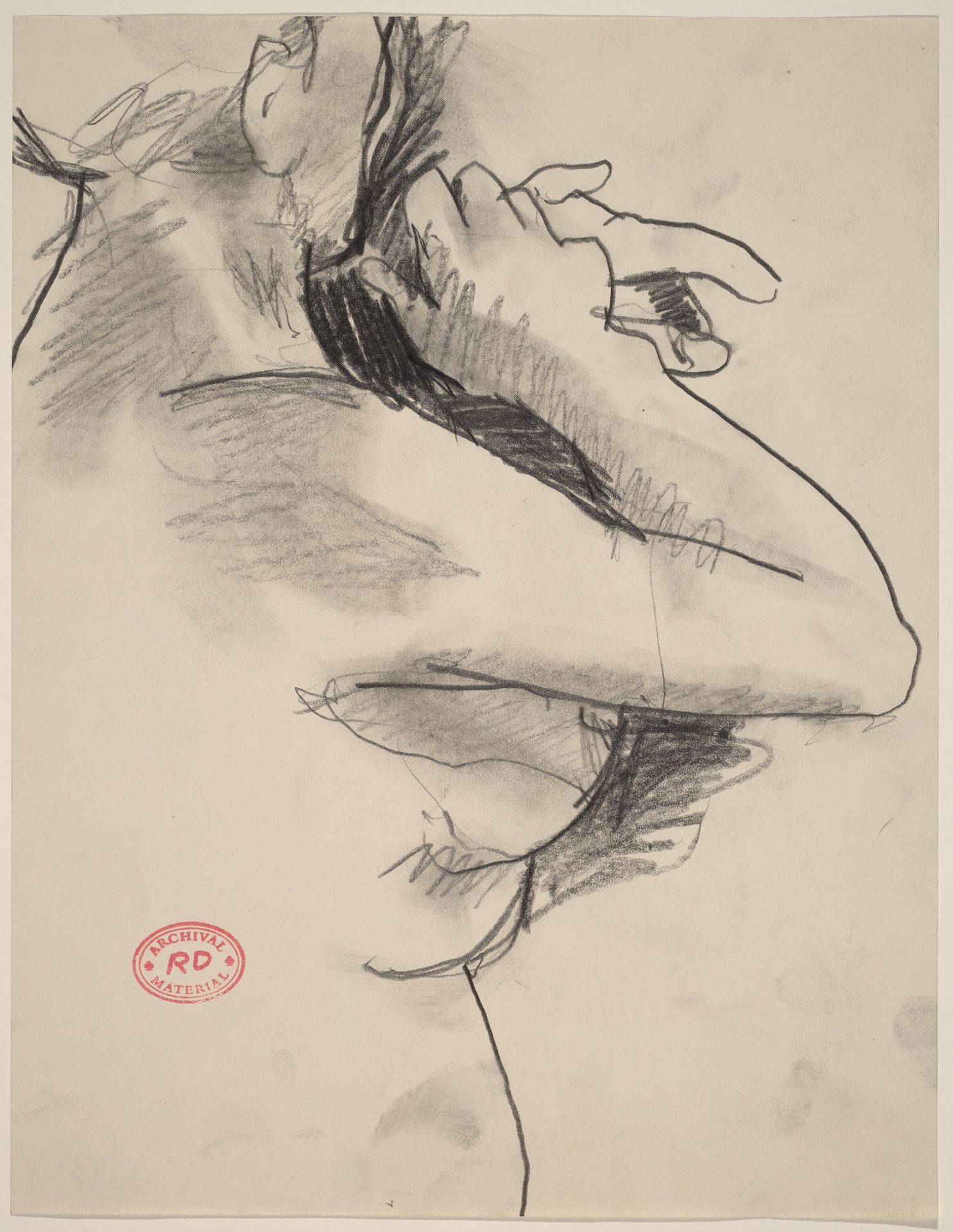 Untitled [female nude with arms raised] by Richard Diebenkorn