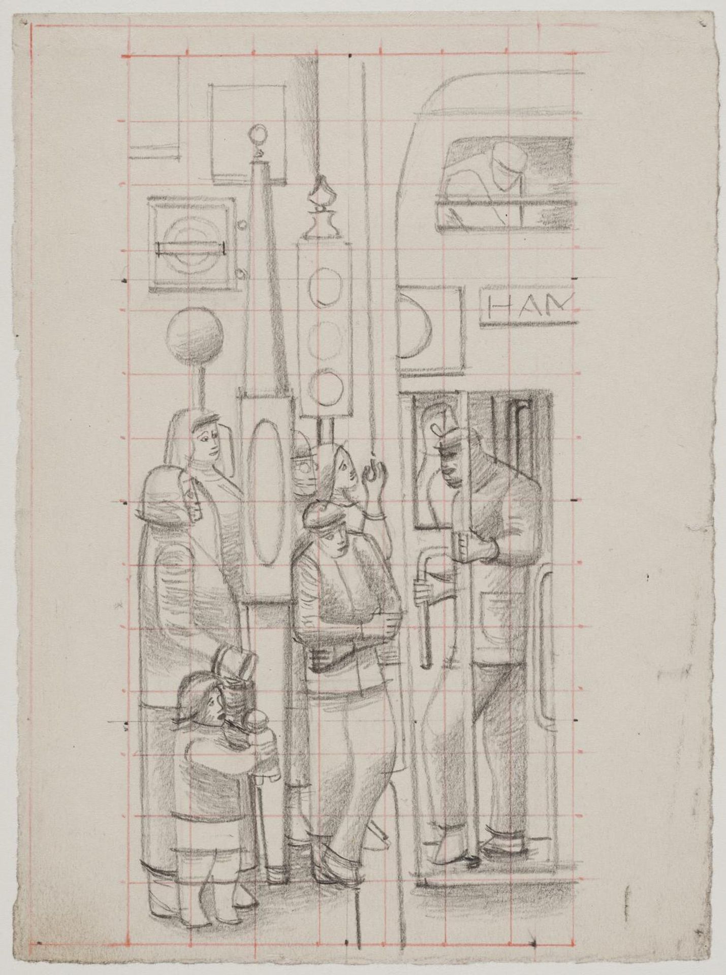 Study for ‘Bus Stop’ by  William Roberts