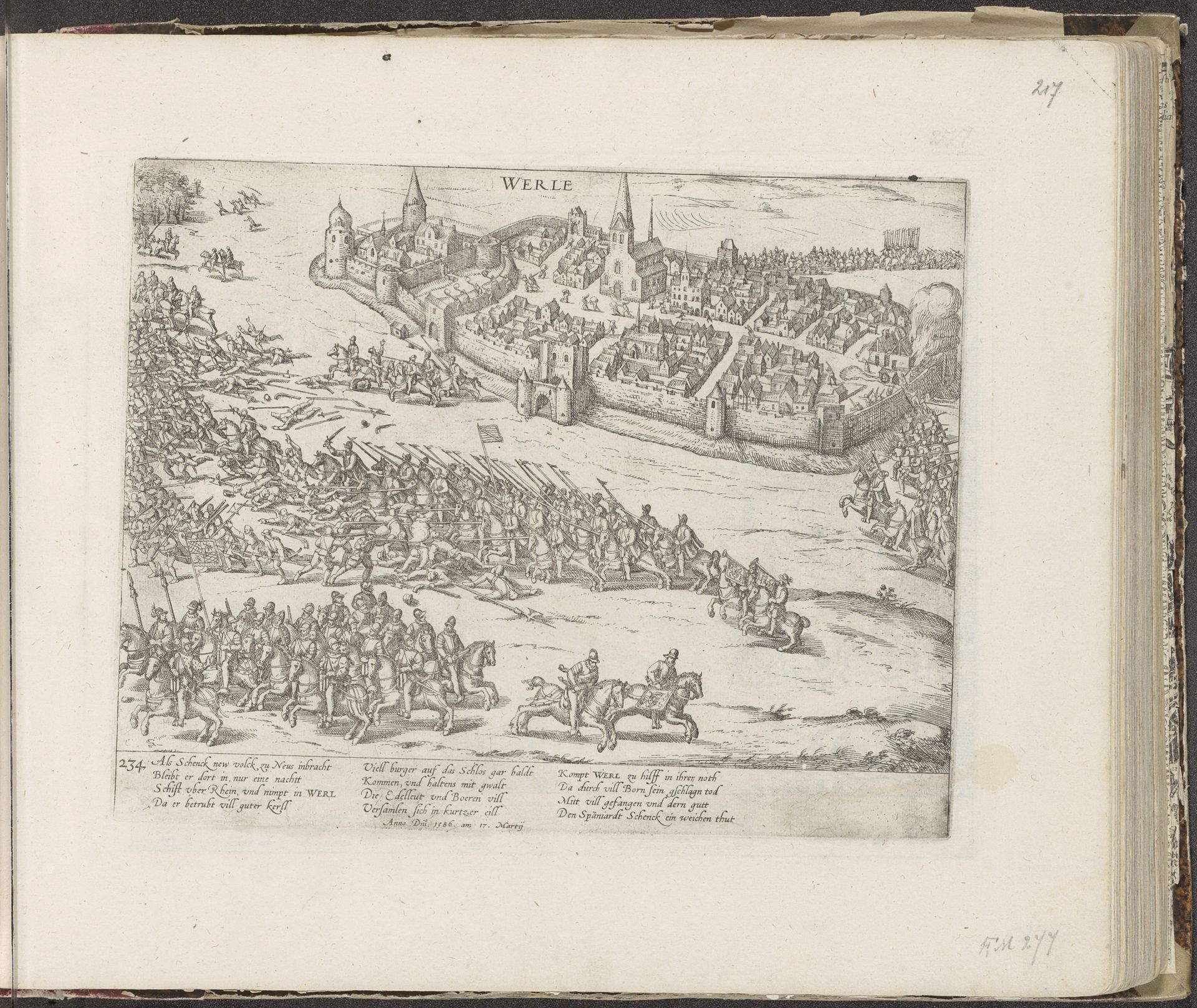Schenck verdreven uit Werl, 1586 by Frans Hogenberg