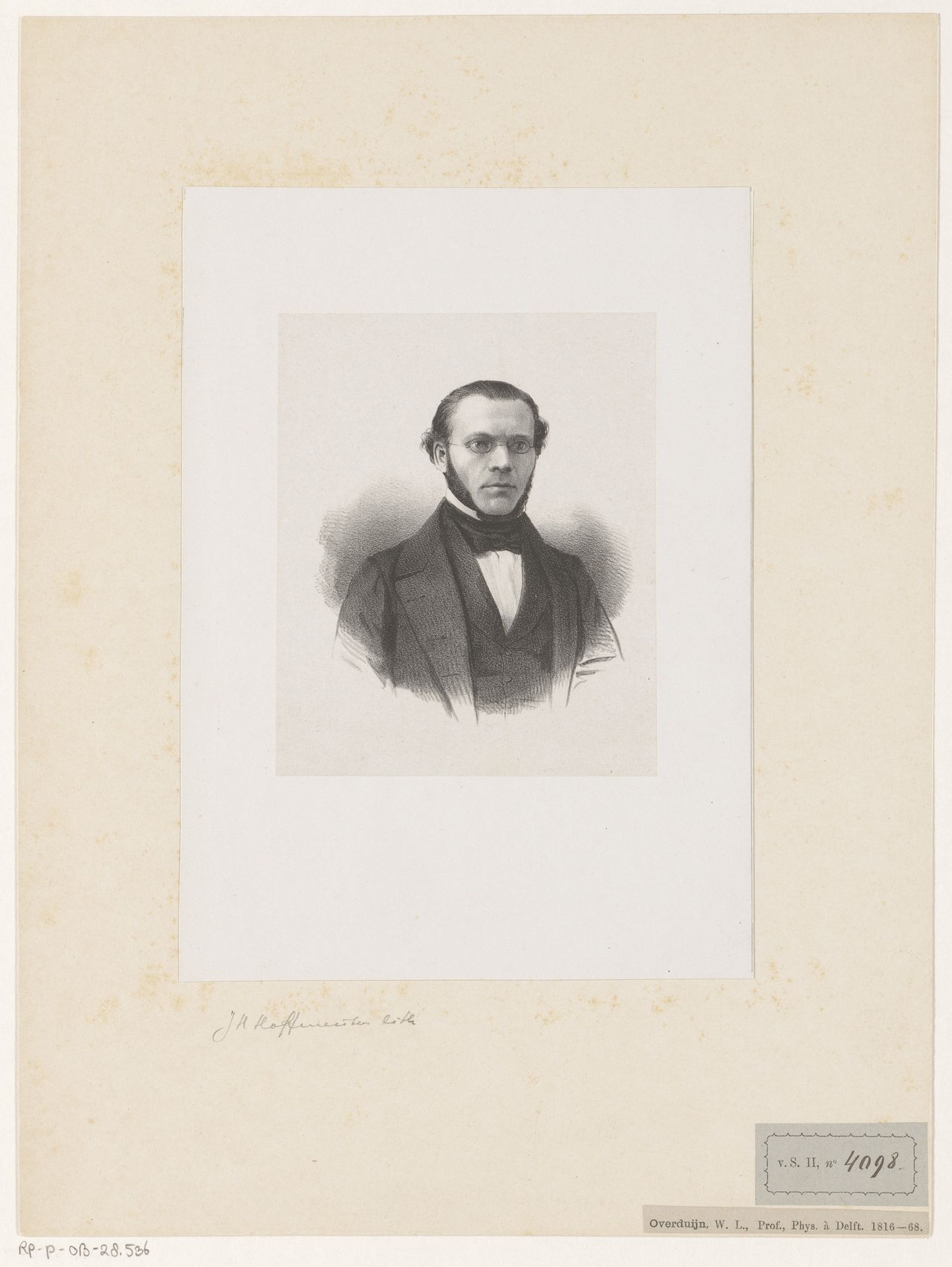 Portret van Willem Lodewijk Overduyn by Johan Hendrik Hoffmeister