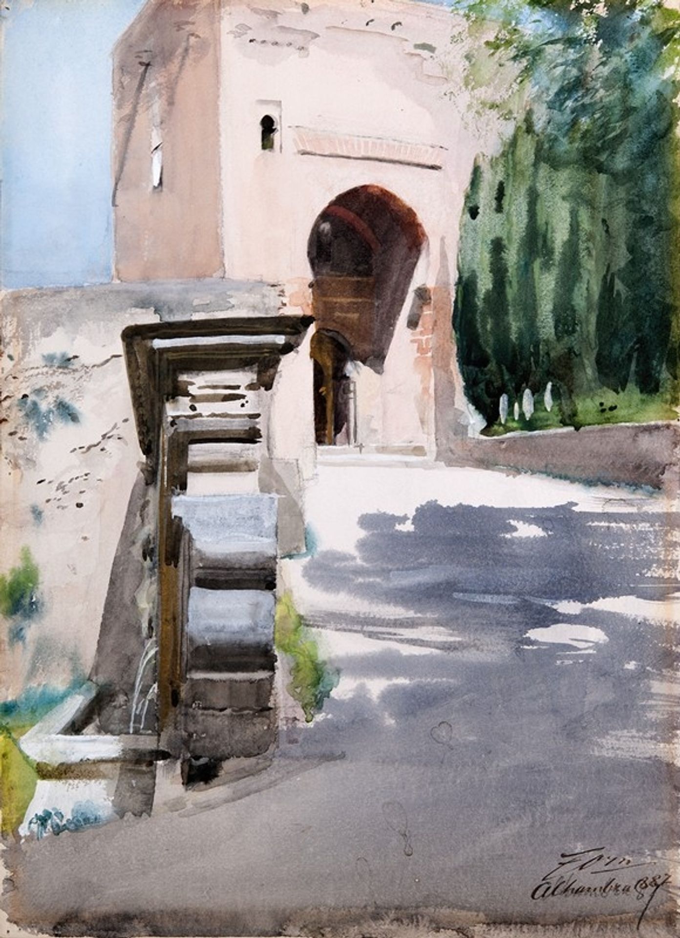 Gateway in Alhambra by Anders Zorn