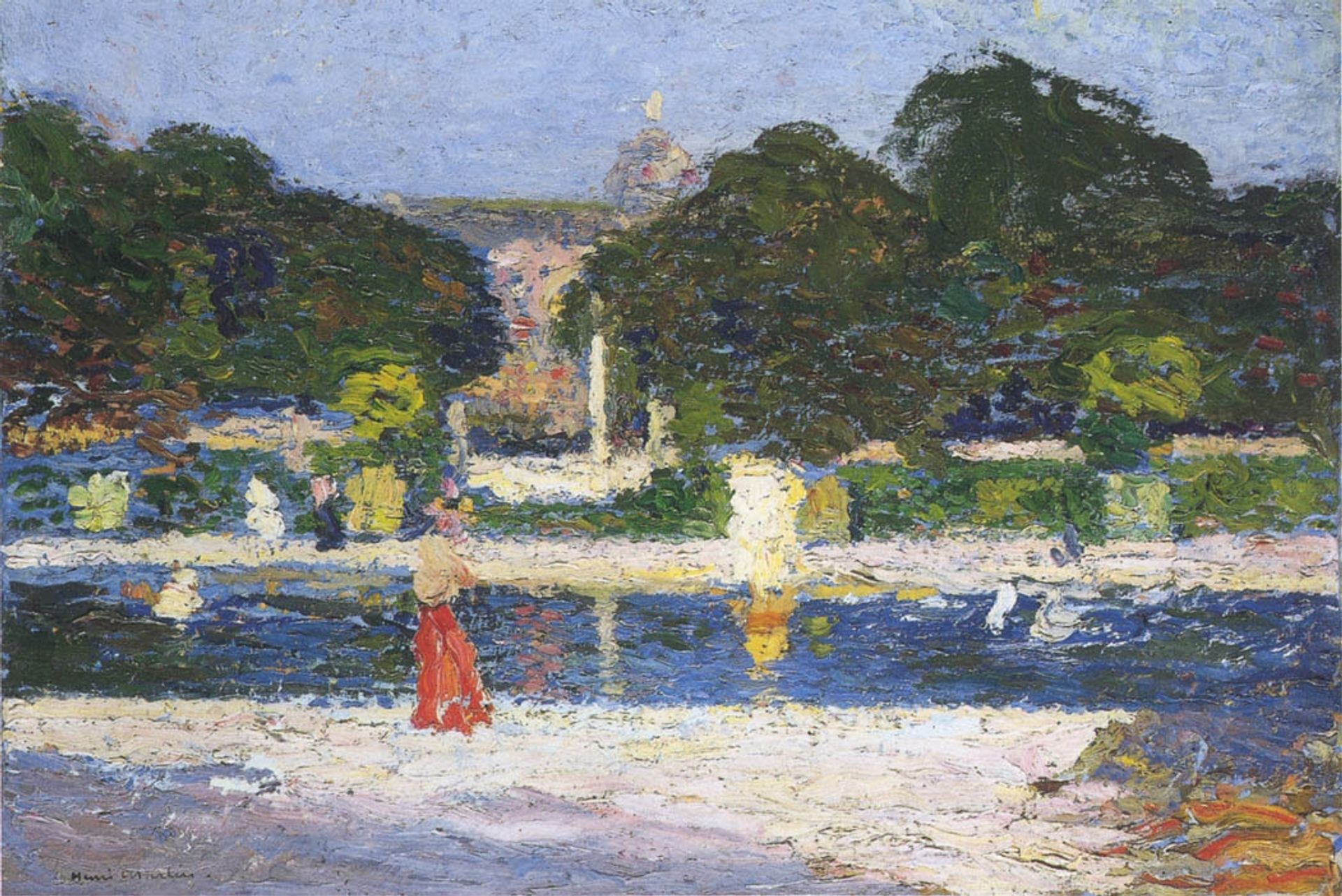 Fountain in the garden at Luxembourg by Henri Martin