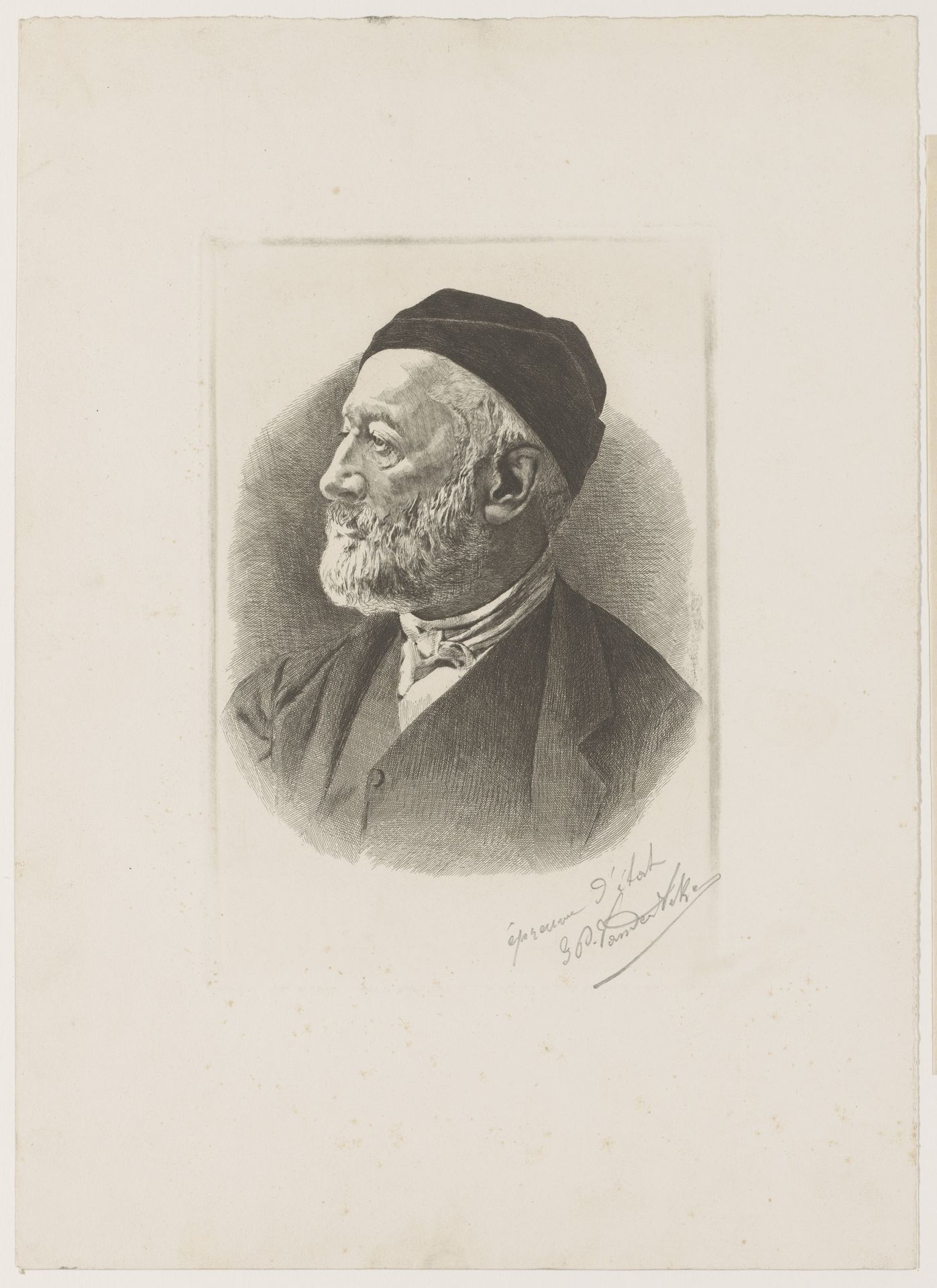 Portret van Louis Gallait by Willem Philip van der Veken