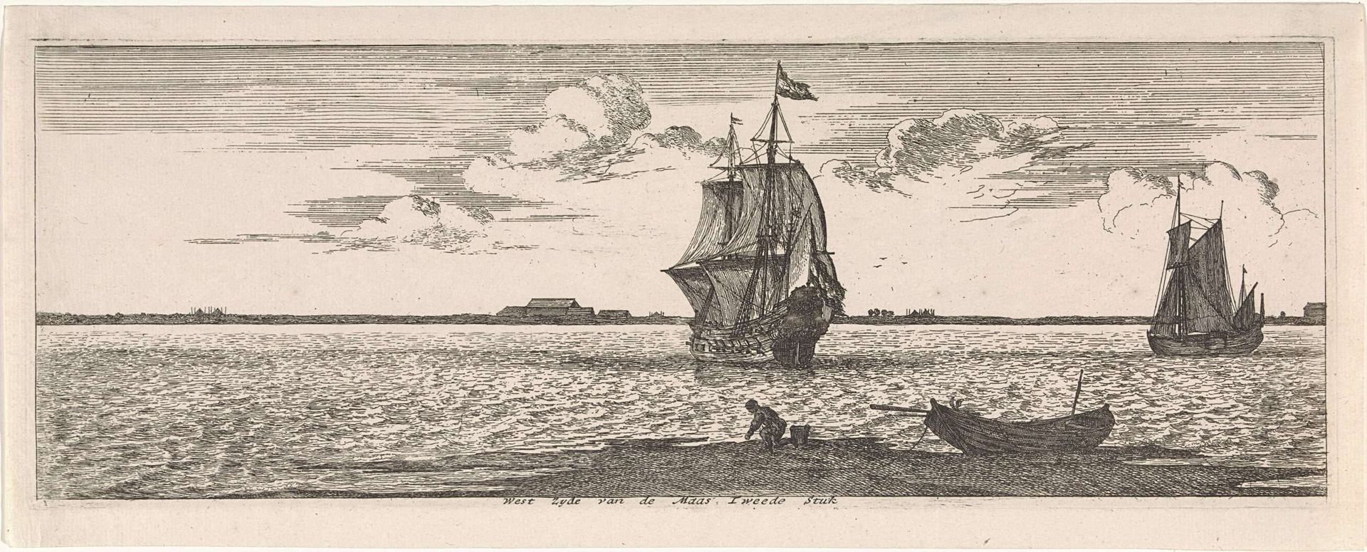 Gezicht op de Maas by Joost van Geel