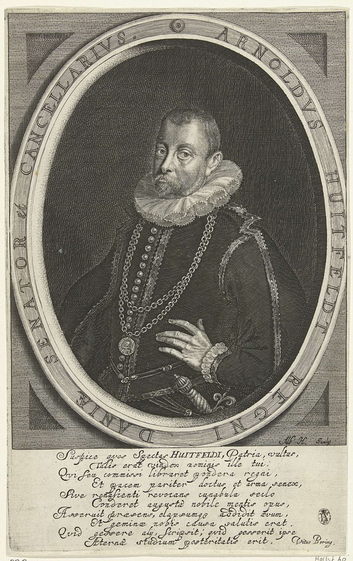Portret van Arild Huitfeldt by Albert Haelwegh