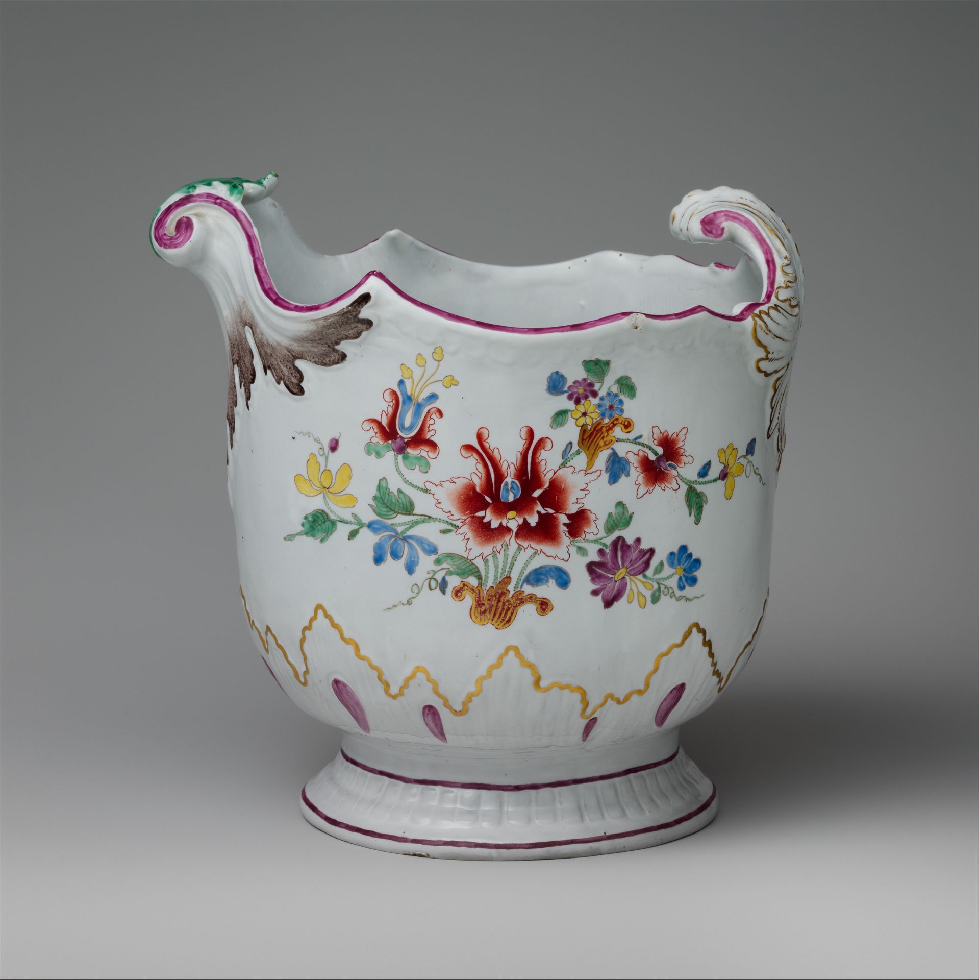 Wine bottle cooler (one of a pair) by Doccia Porcelain Manufactory