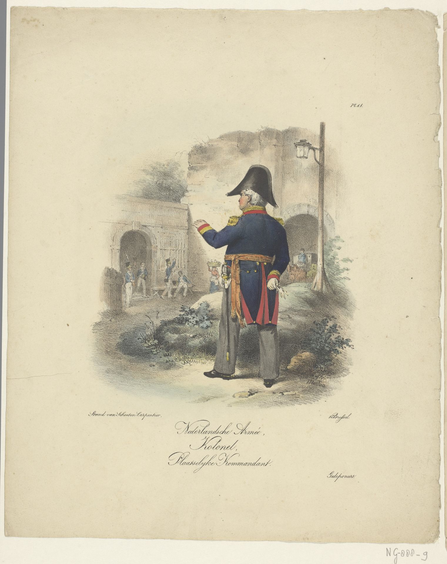 Nederlandsche Armée, Kolonel, Plaatselijke Kommandant by Jean-Baptiste Madou