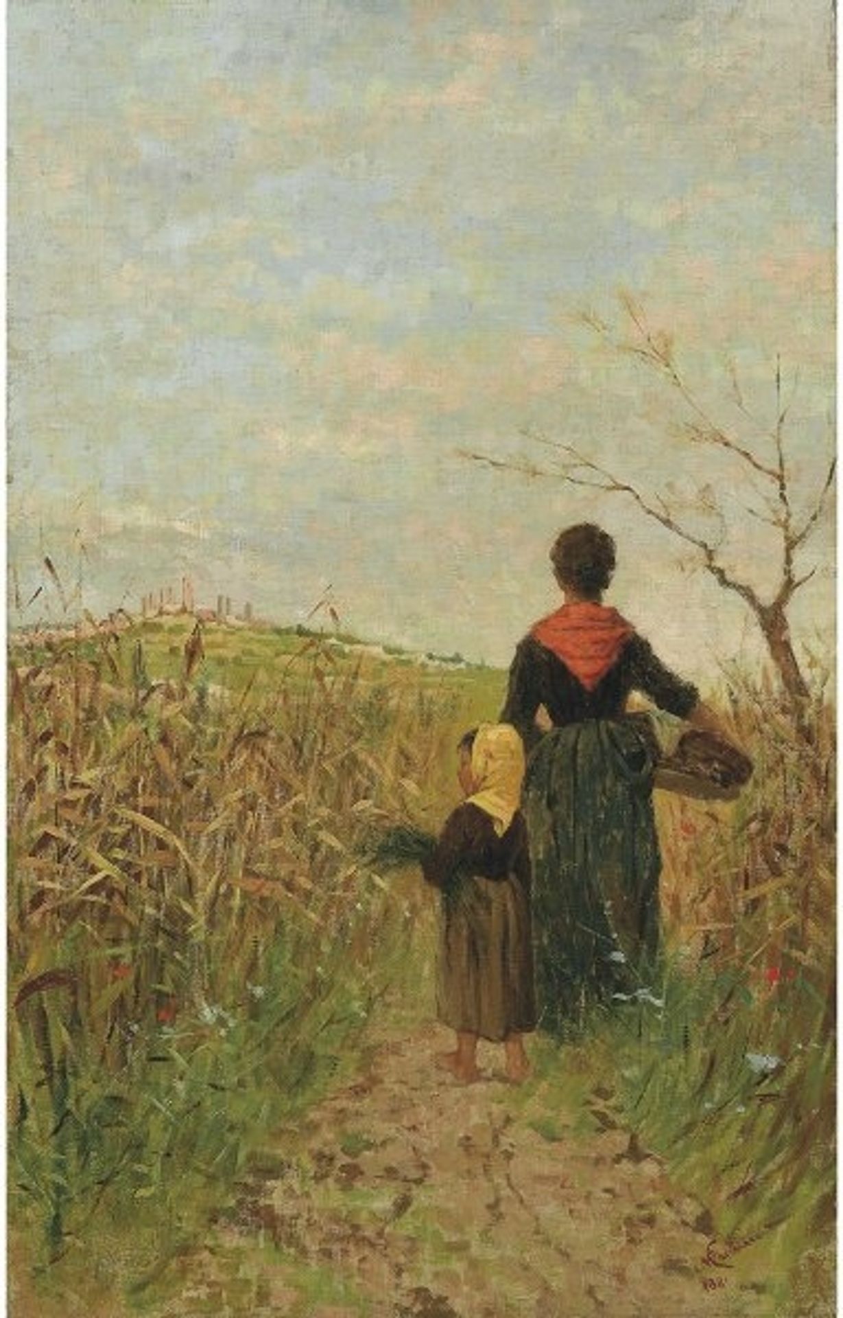 In sight of San Gimignano by Niccolo Cannicci