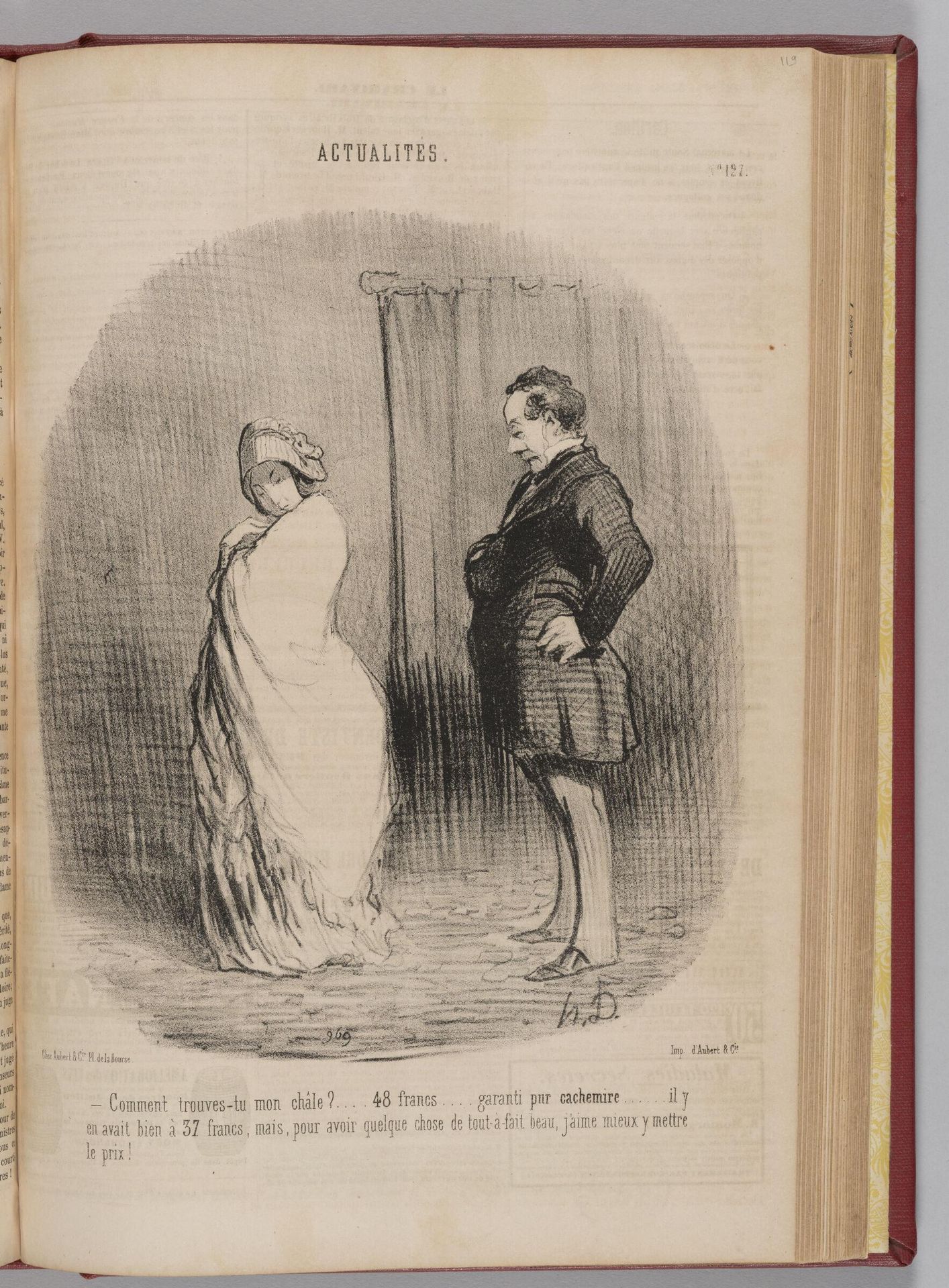 What do you think of my shawl ? by Honoré Daumier
