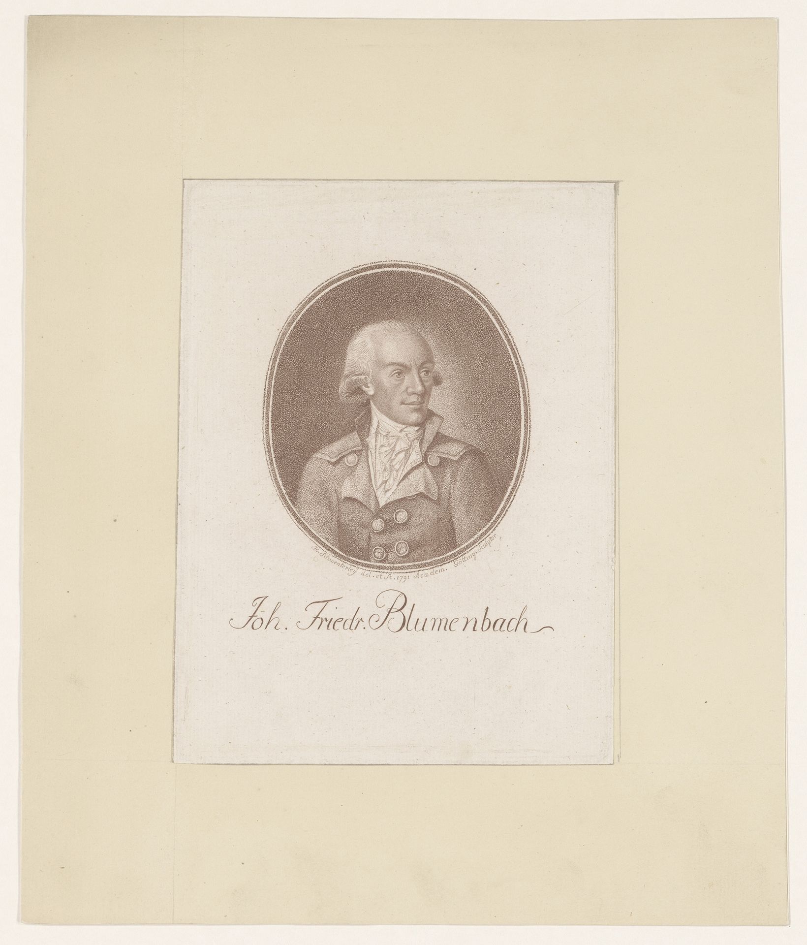 Portret van Johann Friedrich Blumenbach by Heinrich Schwenterley