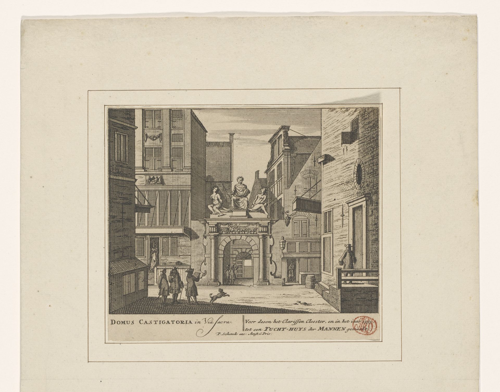 Gezicht op de Rasphuispoort te Amsterdam by Anonymous