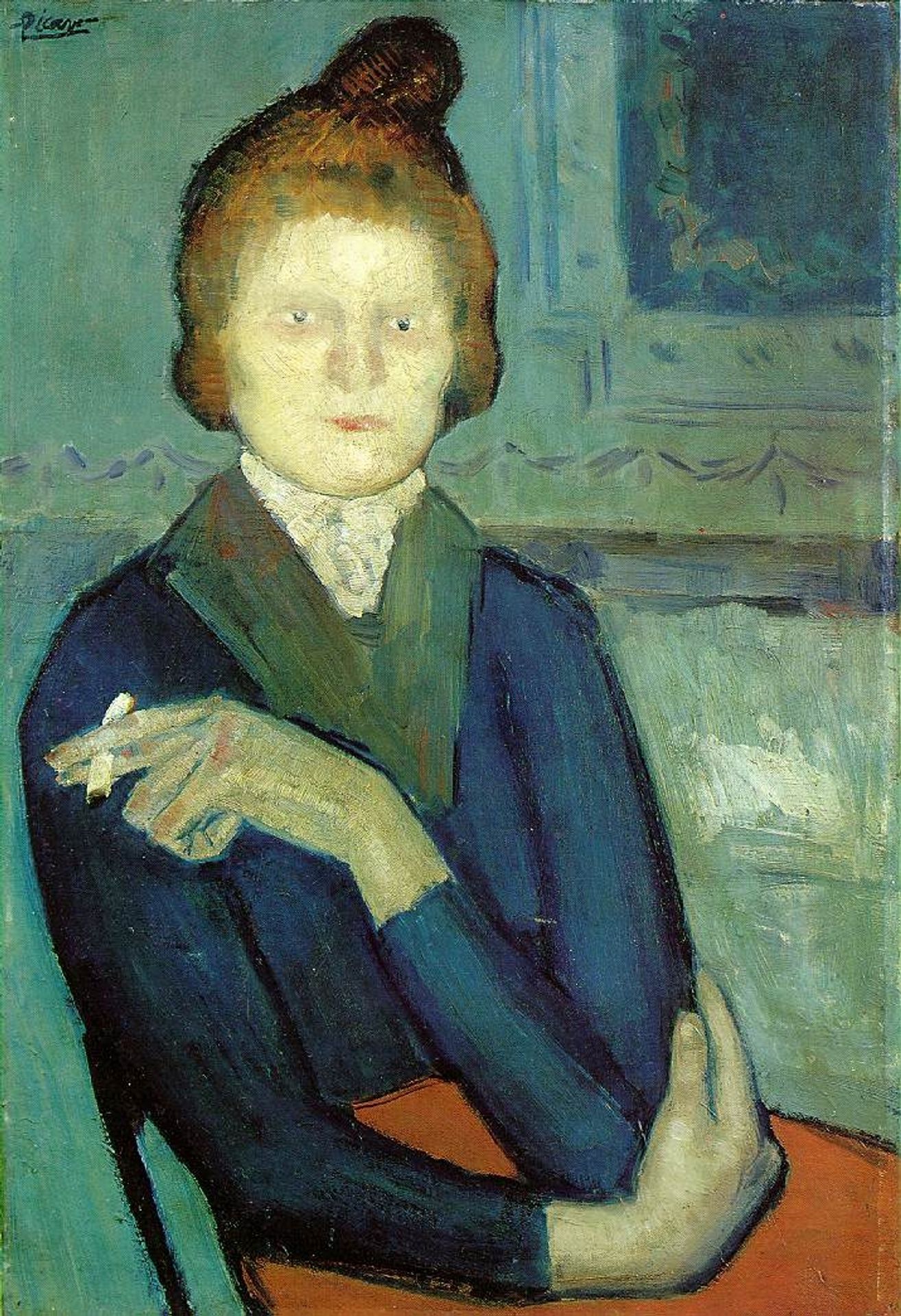 Woman with cigarette by Pablo Picasso
