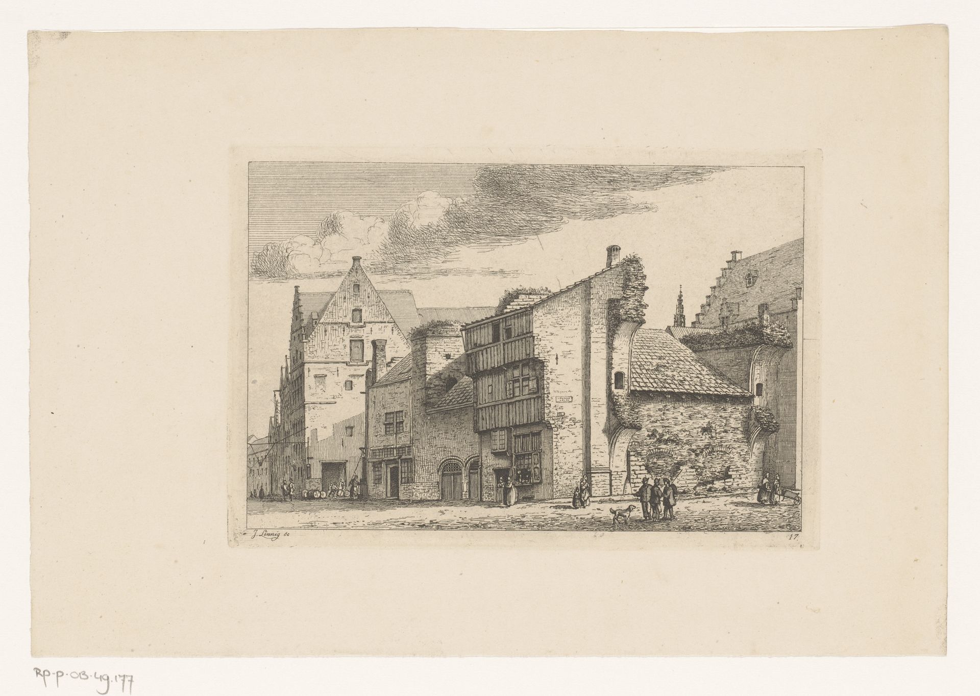 Overblijfselen van het koor van de Sint-Walburgiskerk in Antwerpen by Jean Théodore Joseph Linnig