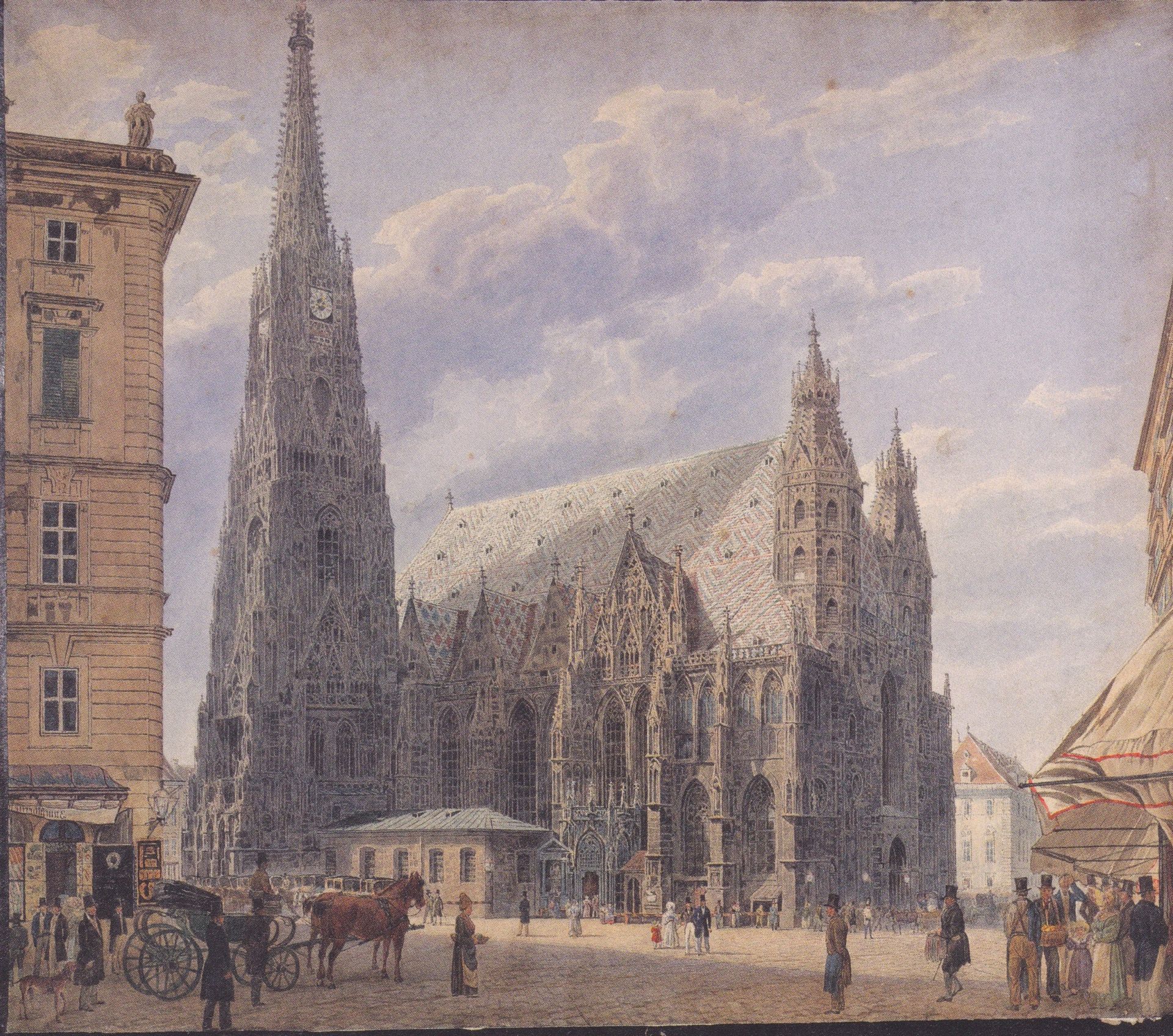 The St. Stephen's Cathedral in Vienna by Rudolf von Alt