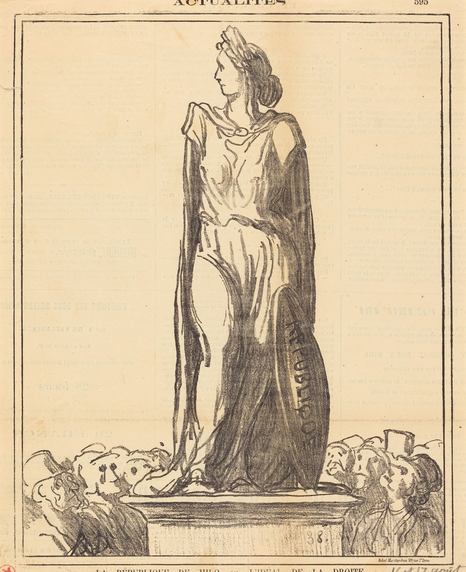 La république de Milo... by Honoré Daumier