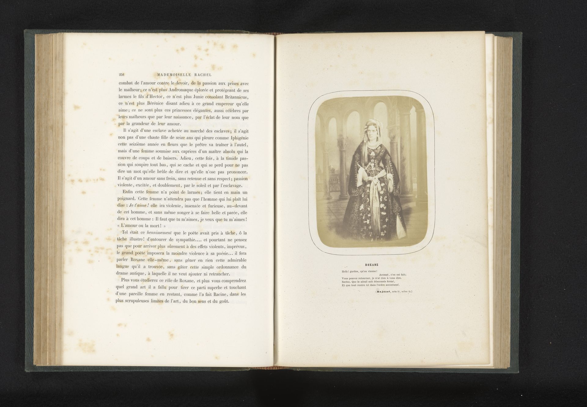 Fotoreproductie van een schilderij van Elizabeth-Rachel Félix in de rol van Roxane in Bajazet by Henri de La Blanchère