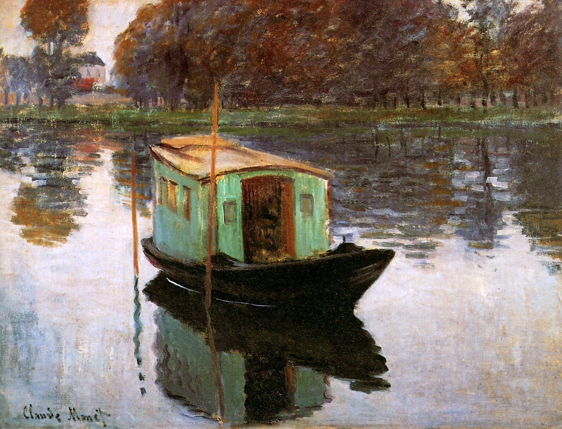 The Studio-Boat by Claude Monet