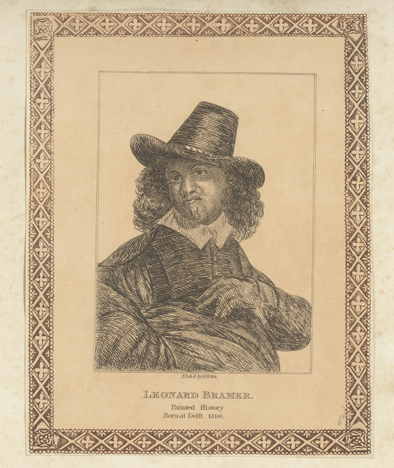 Portret van Leonaert Bramer by James Girtin