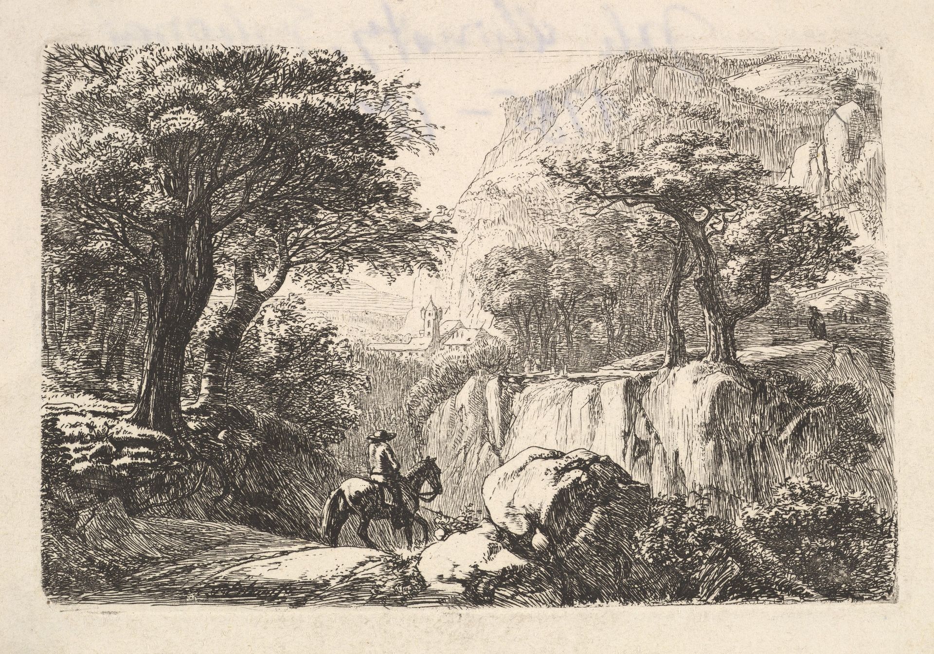 The Horseback Rider in the Gorge by Johann Christoph Erhard