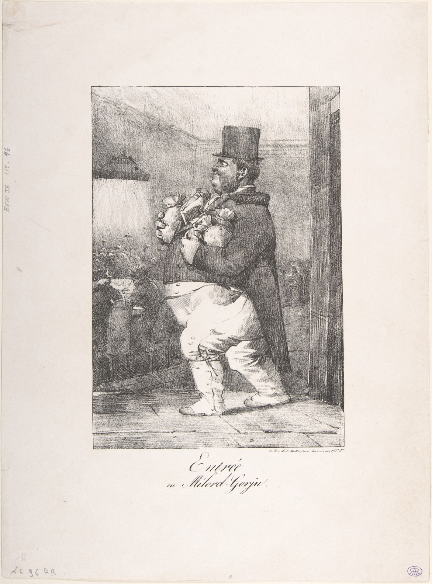 Entry, or Lord Fat Cheeks (Entrée, ou Milord-Gorju) by Nicolas Toussaint Charlet