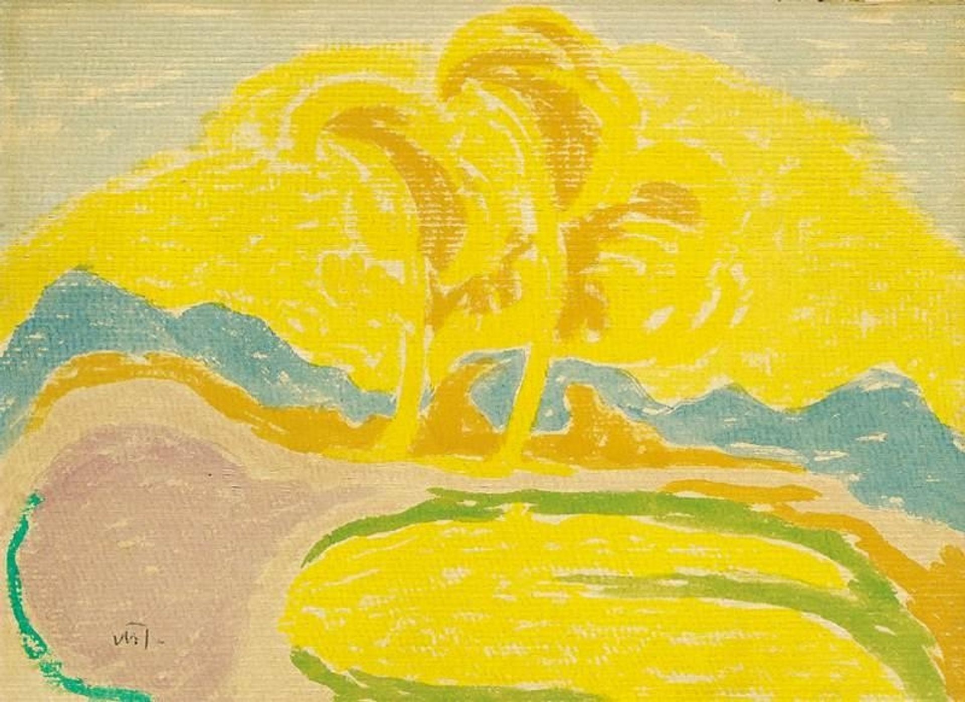 Yellow Landscape by Janos Mattis-Teutsch