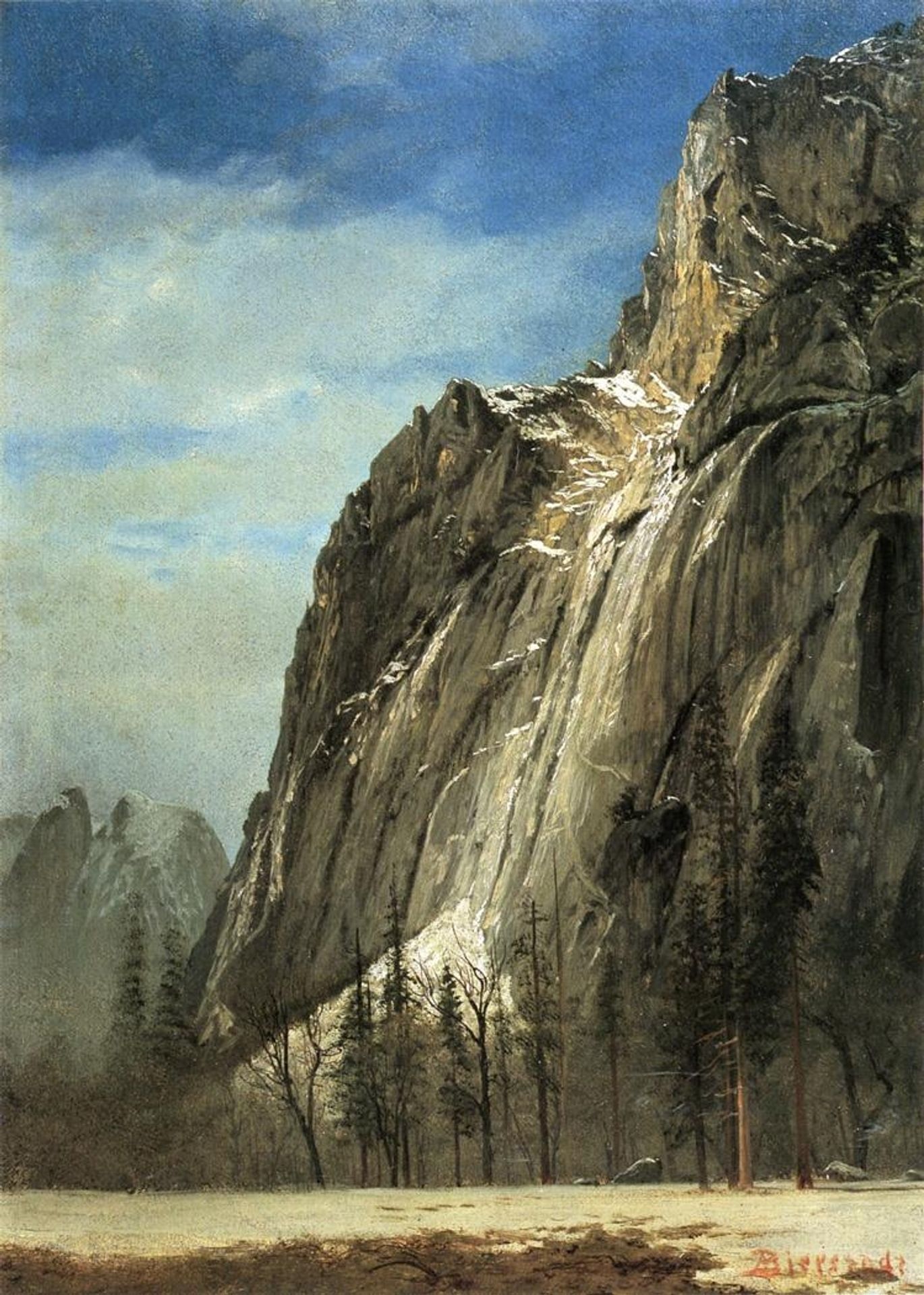 Cathedral Rocks, A Yosemite View by Albert Bierstadt