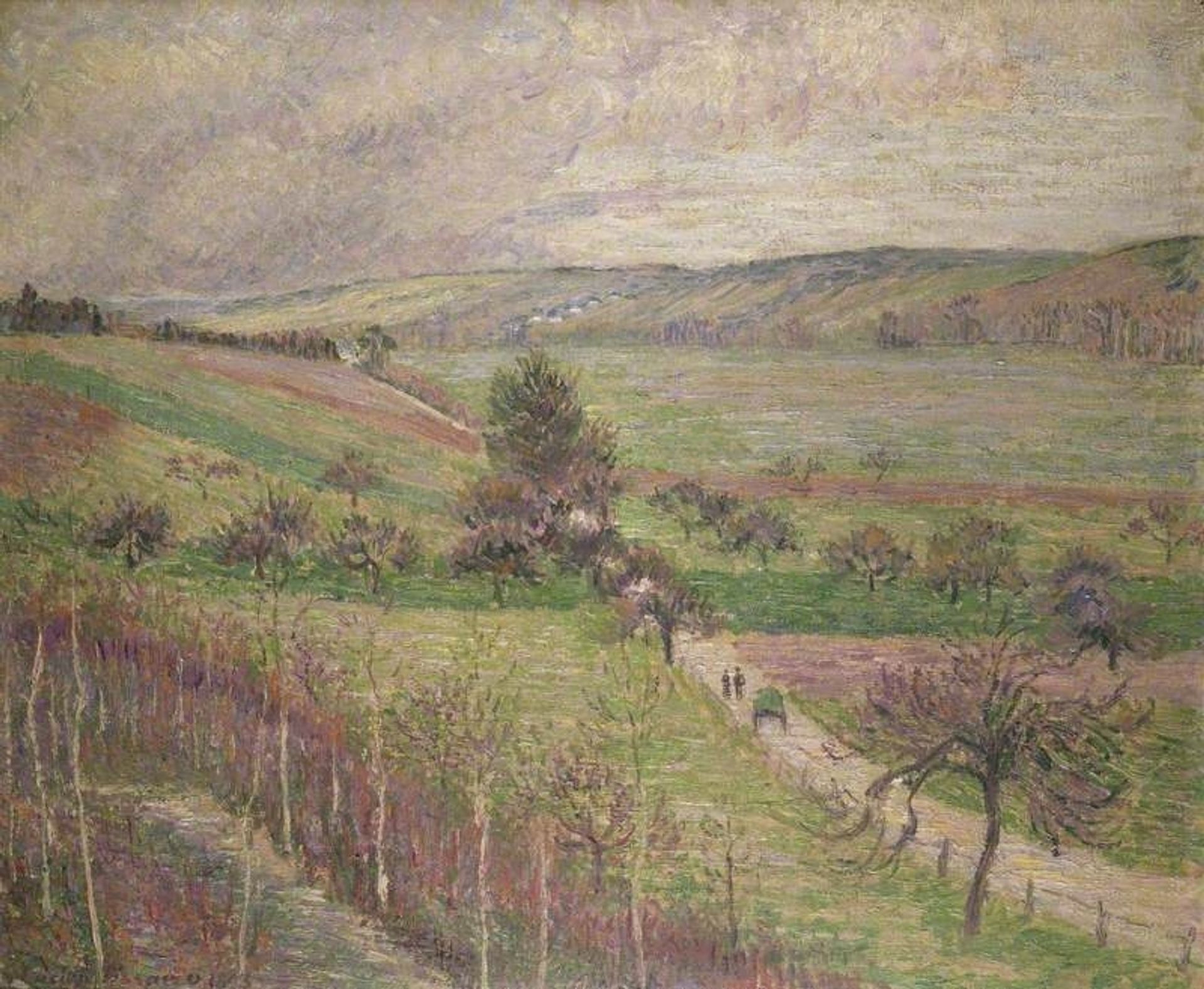 The Thierceville Road, Early Spring by Lucien Pissarro