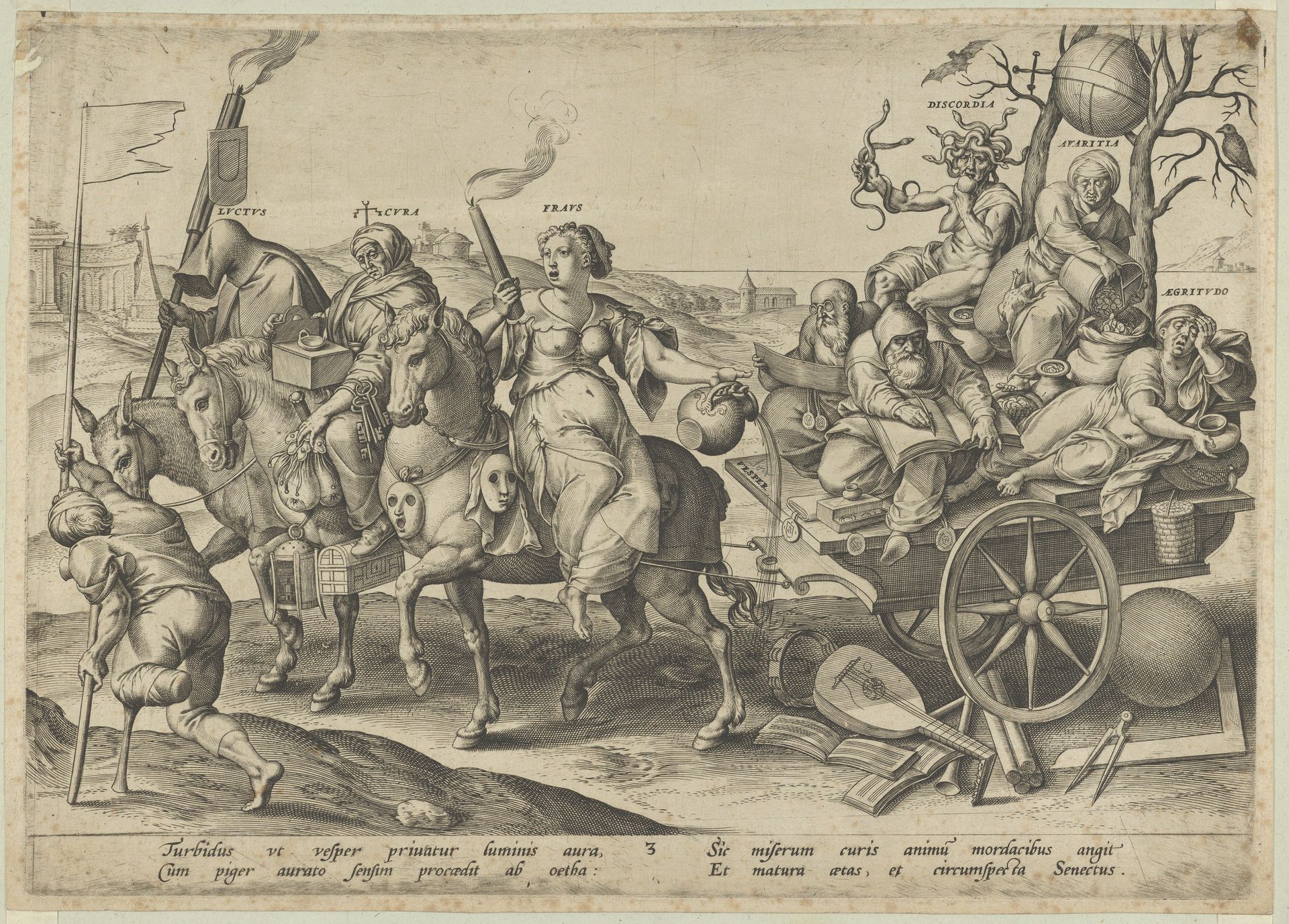 Adulthood (Evening) from The Four Ages of Man and Death with the Last Judgment by Hieronymus (Jerome) Wierix