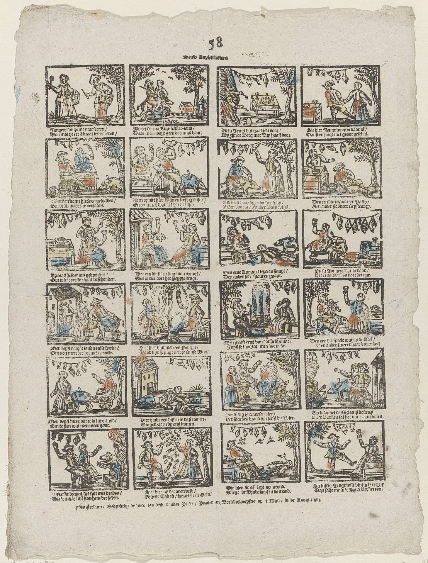 Nieuw Luylekkerland by weduwe Hendrik van der Putte