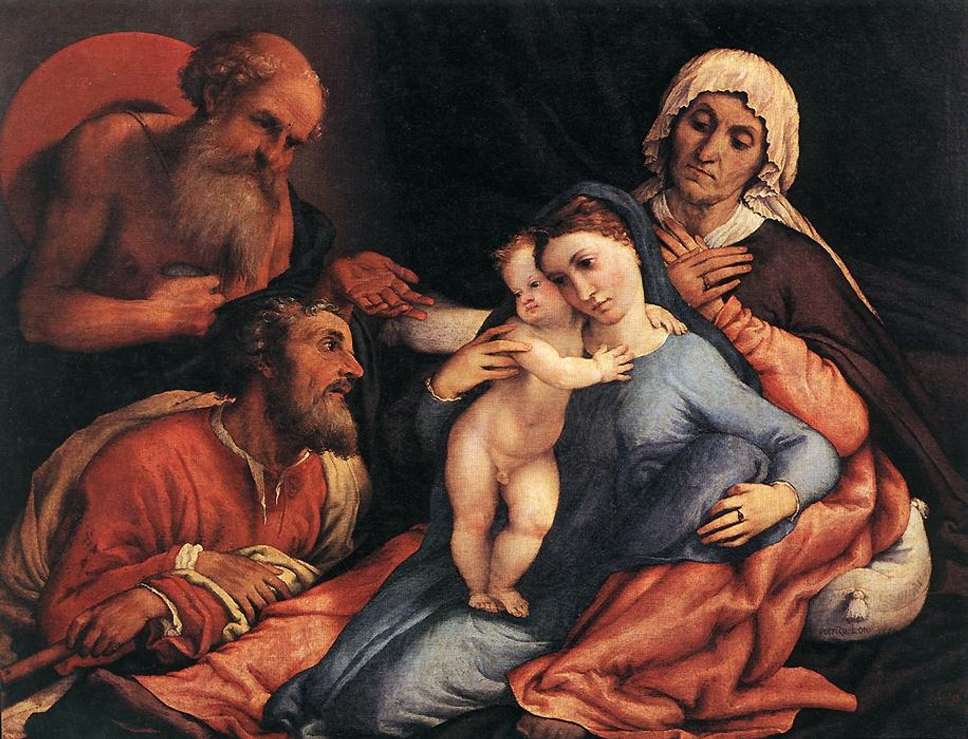 Madonna and Child with St. Jerome, St. Joseph and St. Anne by Lorenzo Lotto