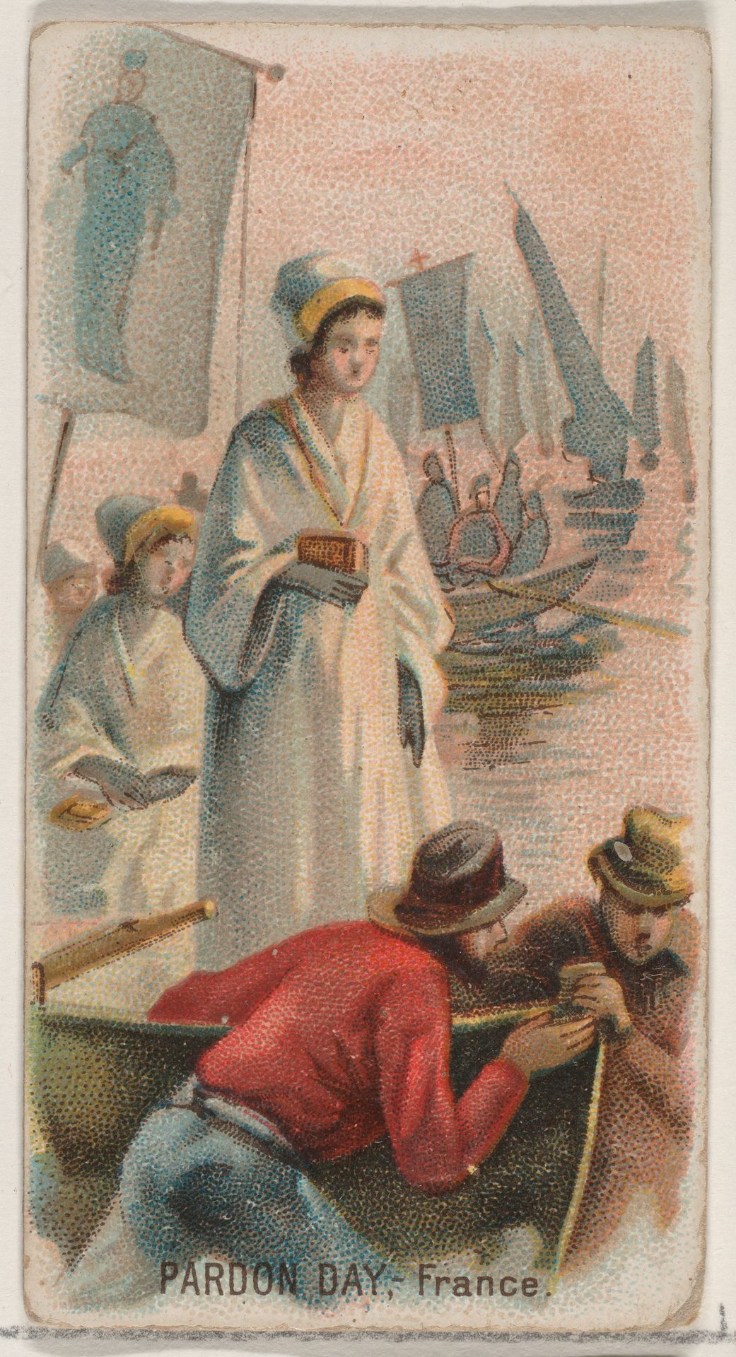 Pardon Day, France, from the Holidays series (N80) for Duke brand cigarettes by W. Duke, Sons & Co.