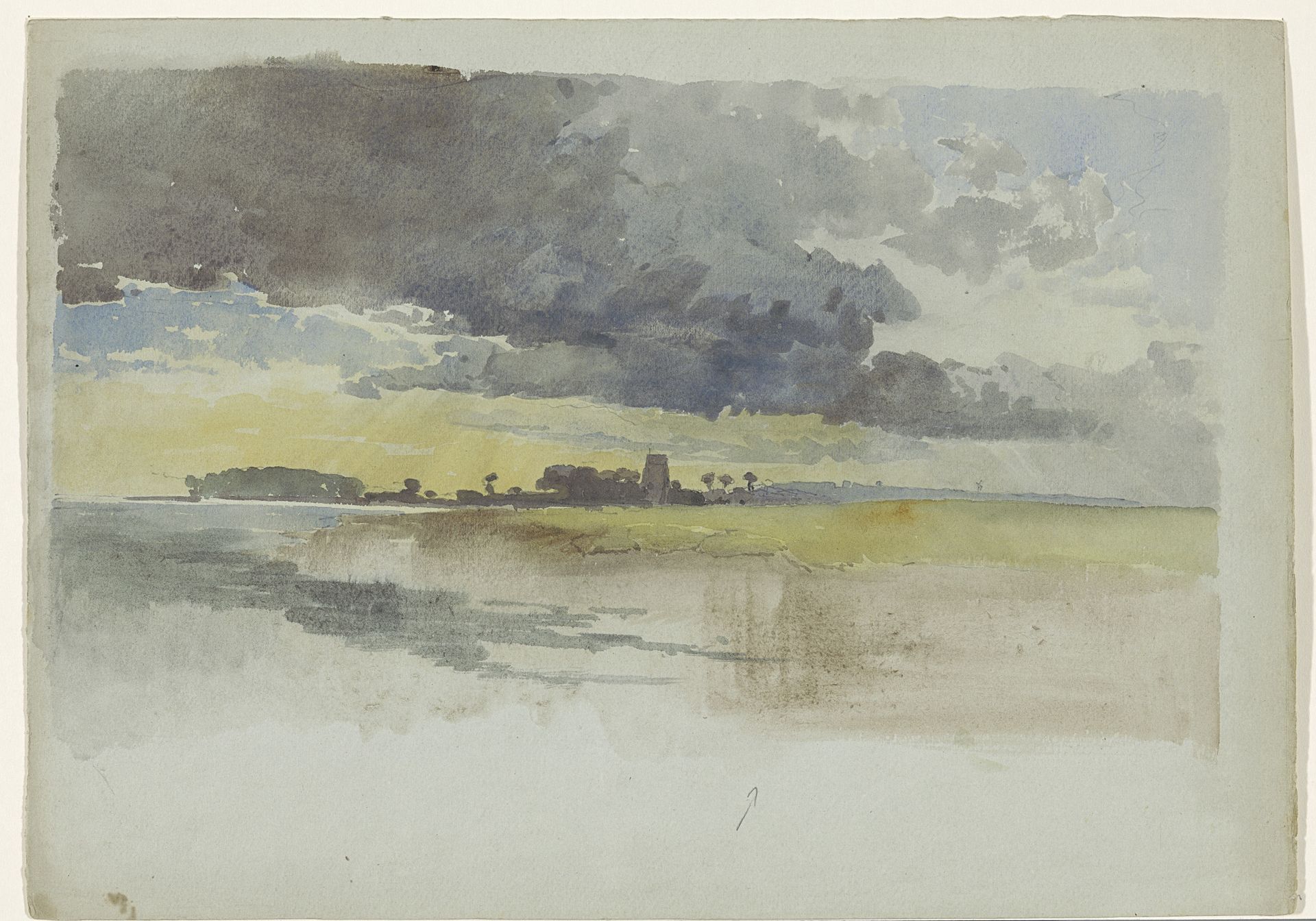 Gezicht op Gillingham Church, Kent by James Chisholm Gooden