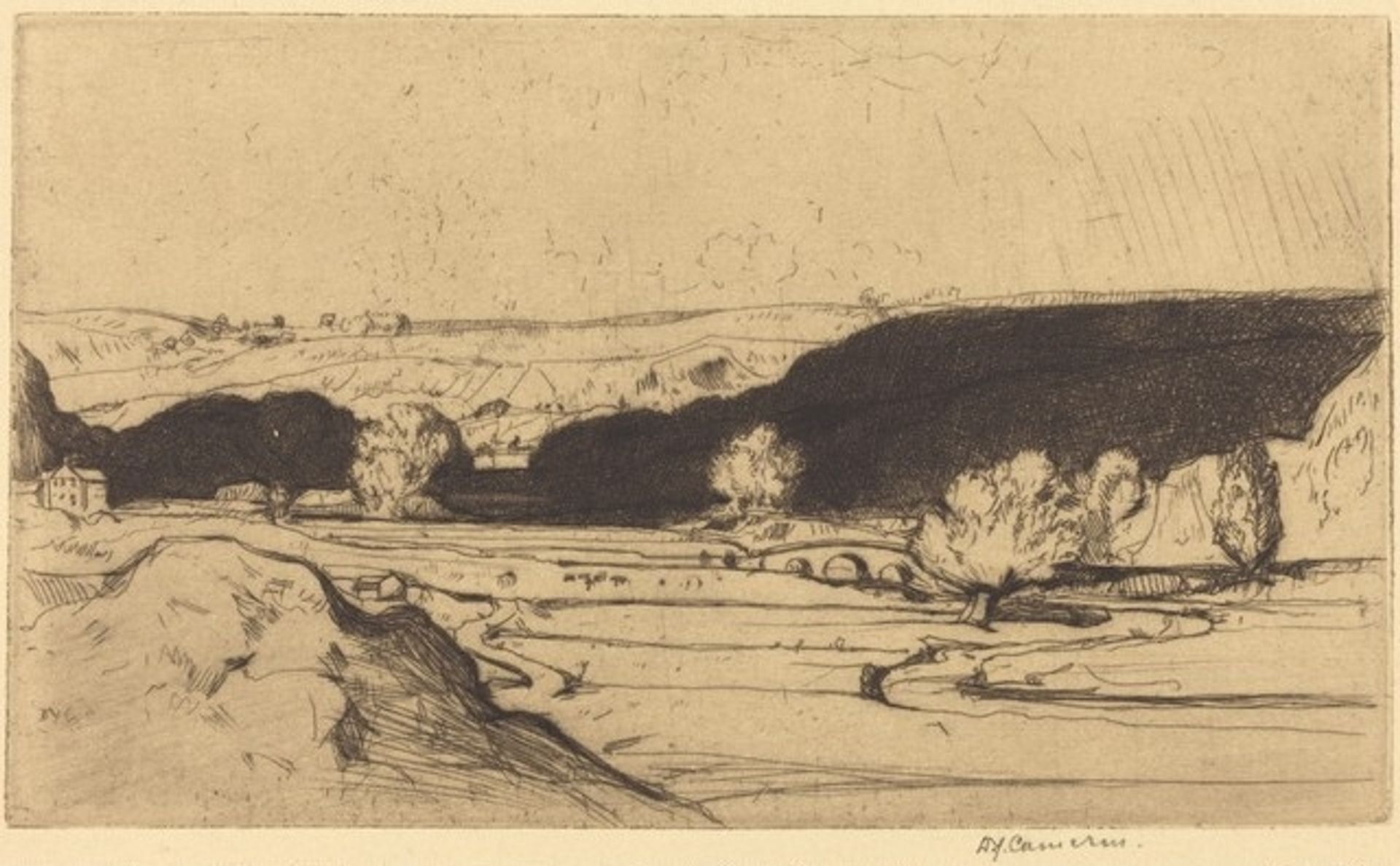 The Valley of the Lathkill by David Young Cameron