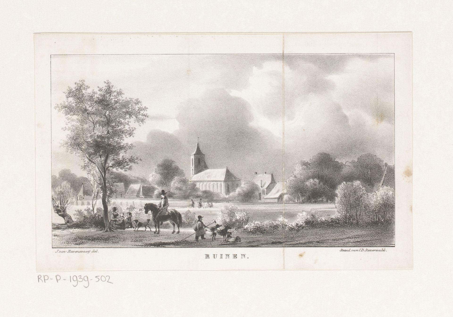 Gezicht op Ruinen by Jan van Ravenswaay
