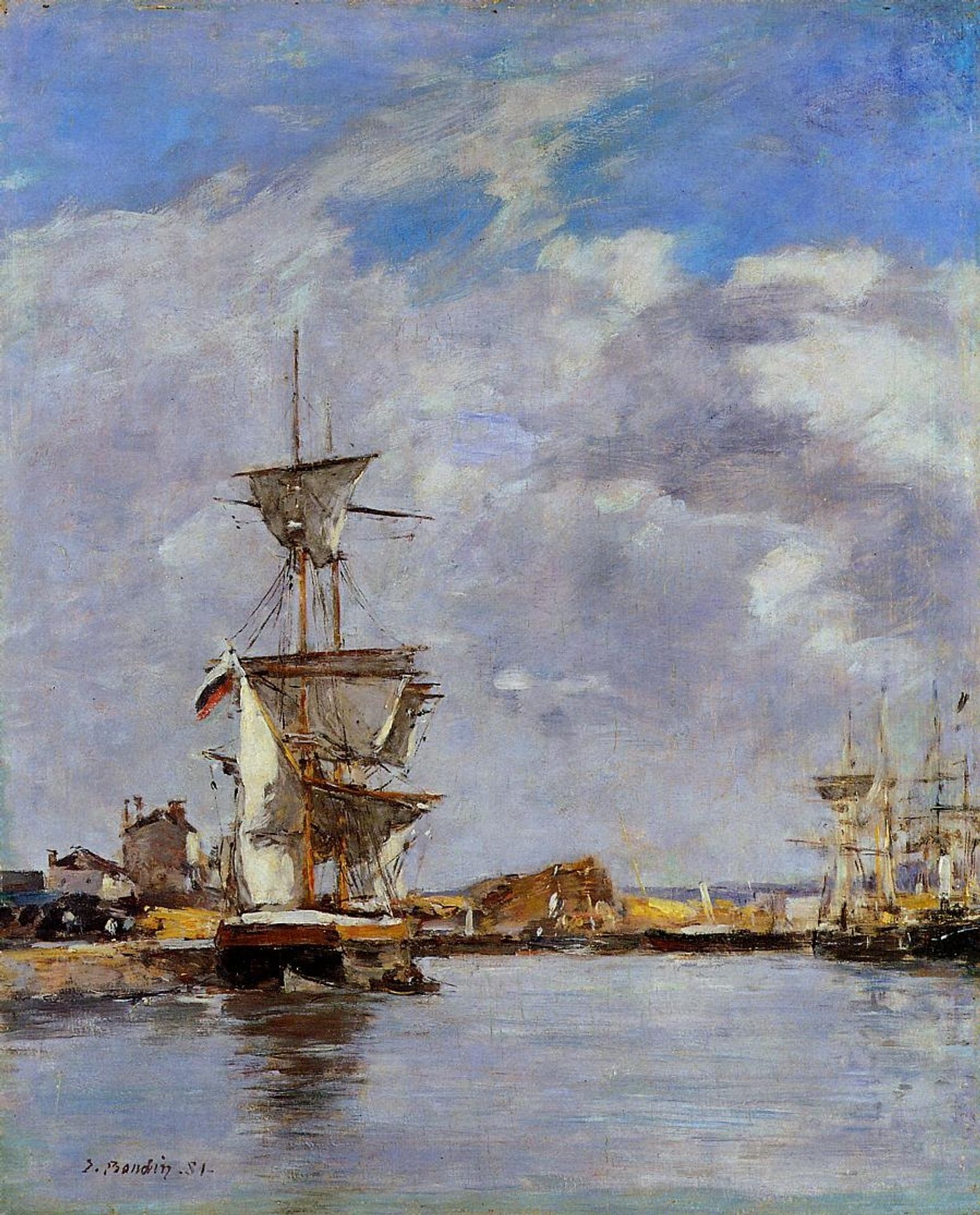 Deauville, the Harbor by Eugène Boudin