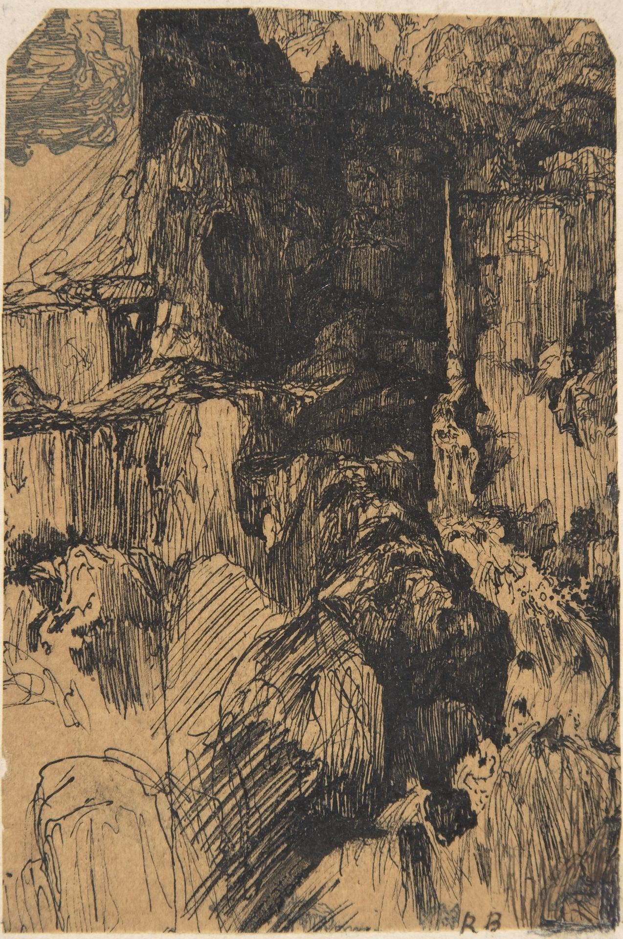 The Crevasse by Rodolphe Bresdin