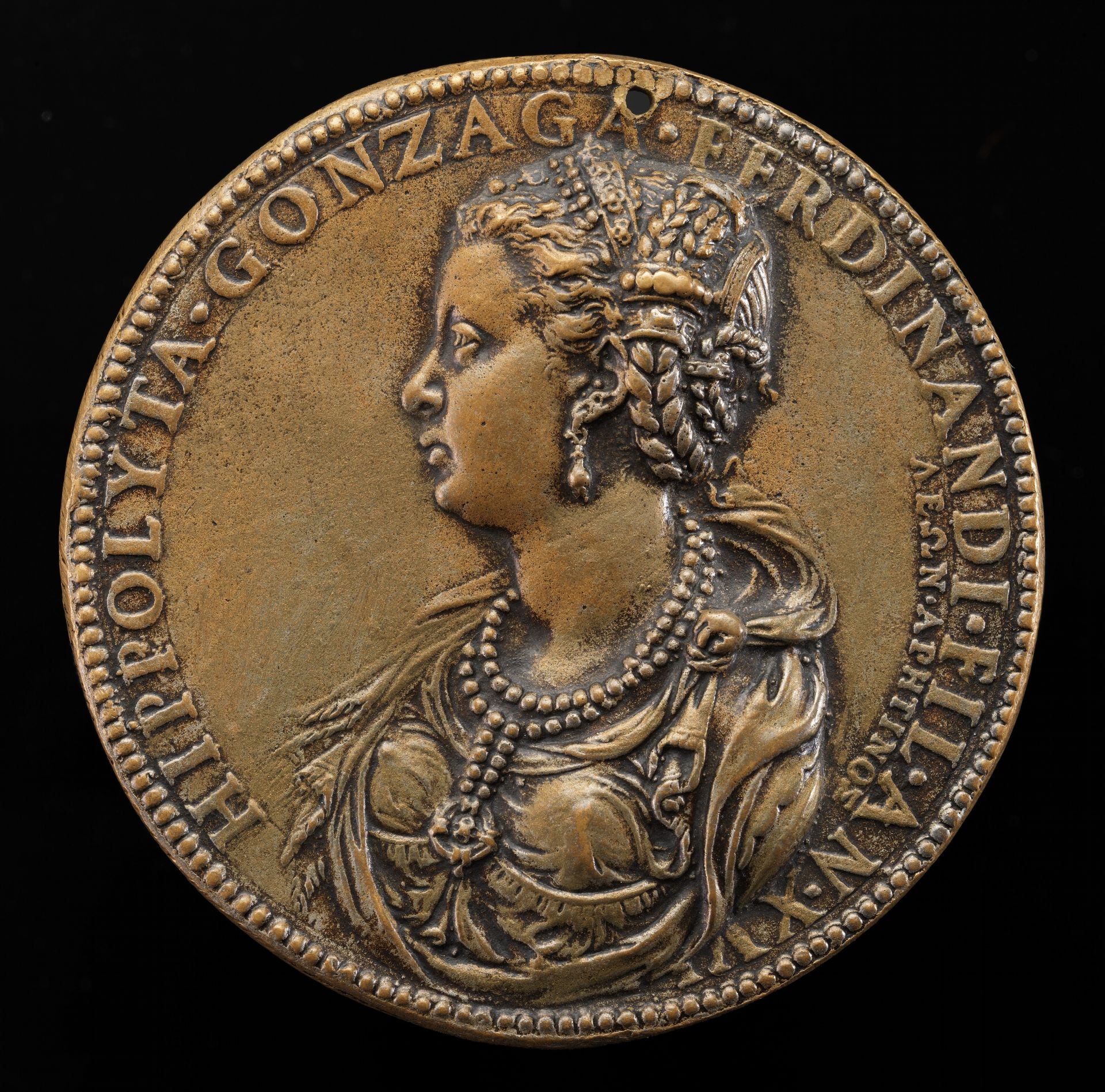 Ippolita Gonzaga, 1535-1563, daughter of Ferrante Gonzaga [obverse] by Leone Leoni