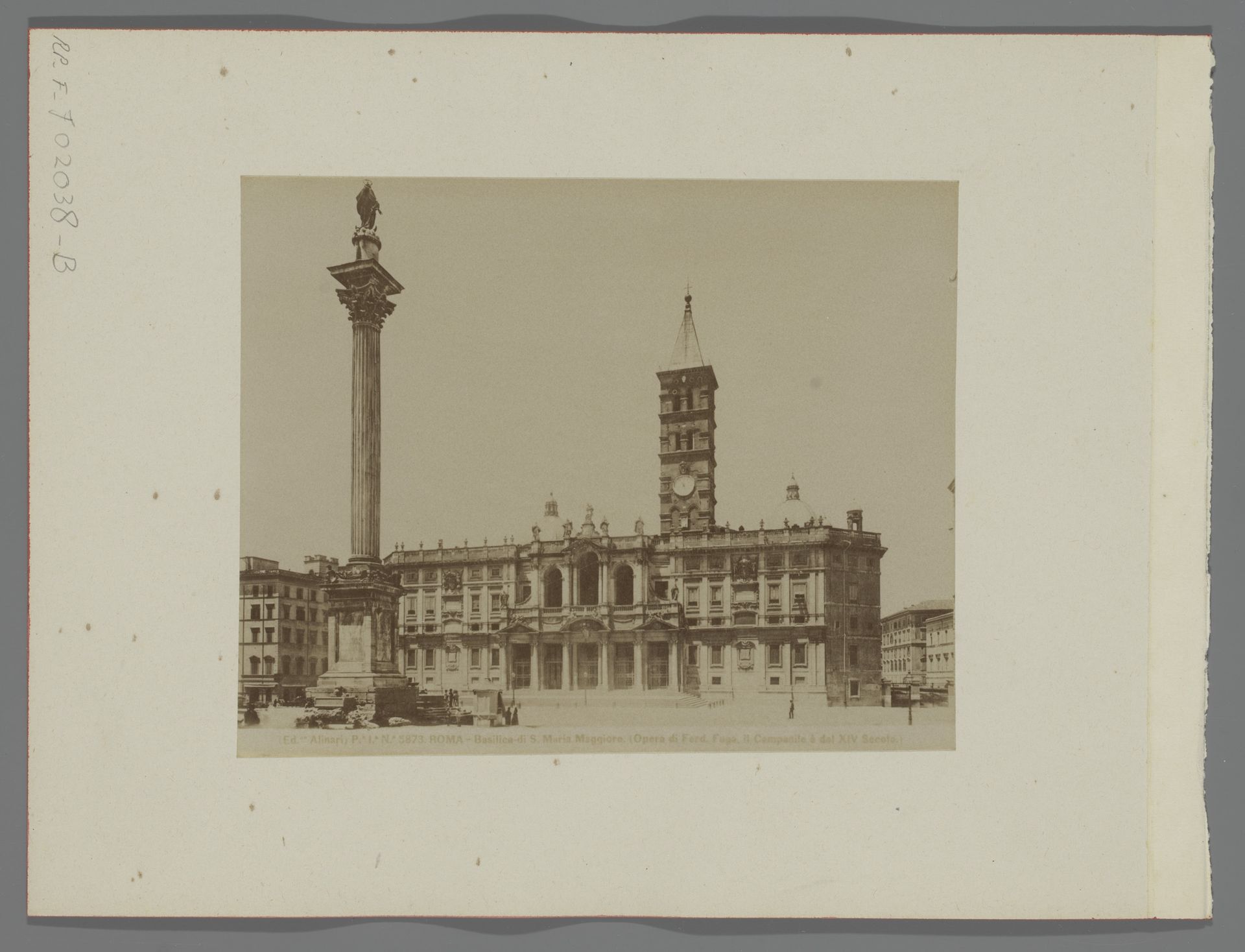 Westgevel van de Santa Maria Maggiore te Rome, Italië by Fratelli Alinari
