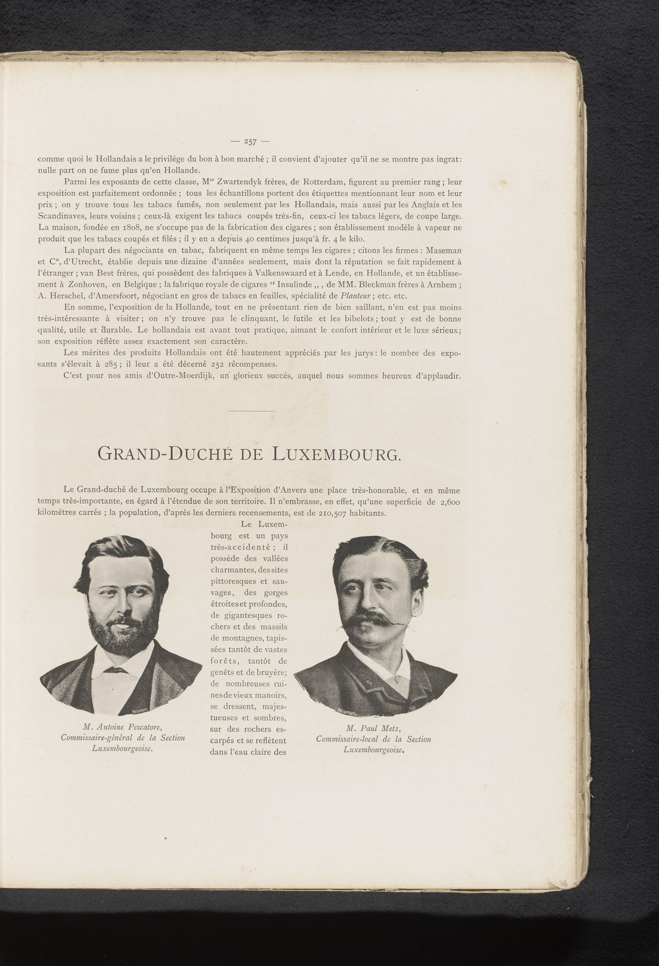 Portret van Antoine Pescatore en een portret van Paul Metz by Anonymous