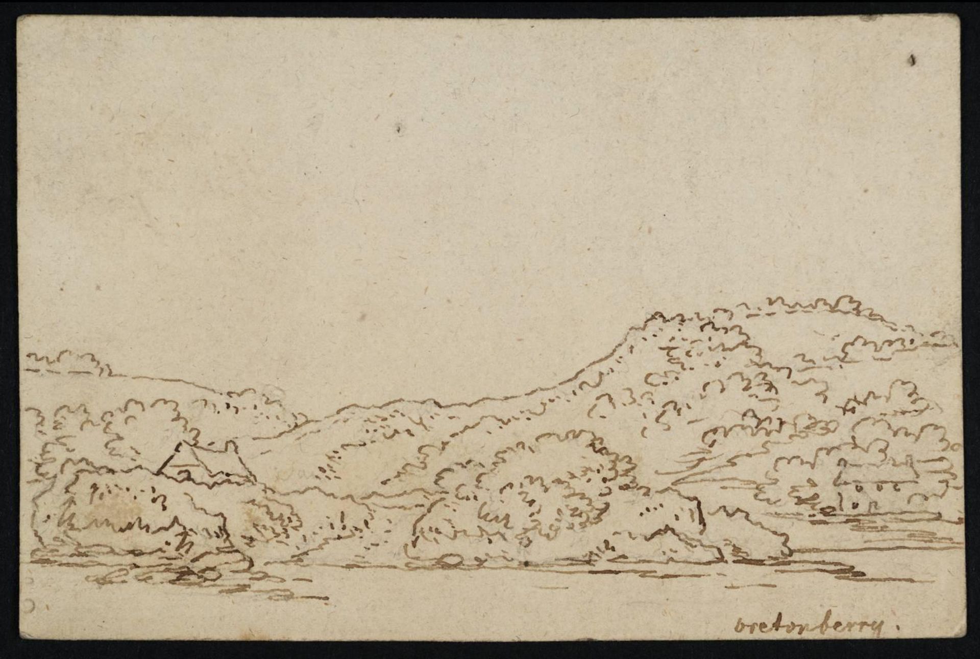 Hills and Woods at Briton Ferry, Seen from the Estuary of the Neath River by  Philip James De Loutherbourg