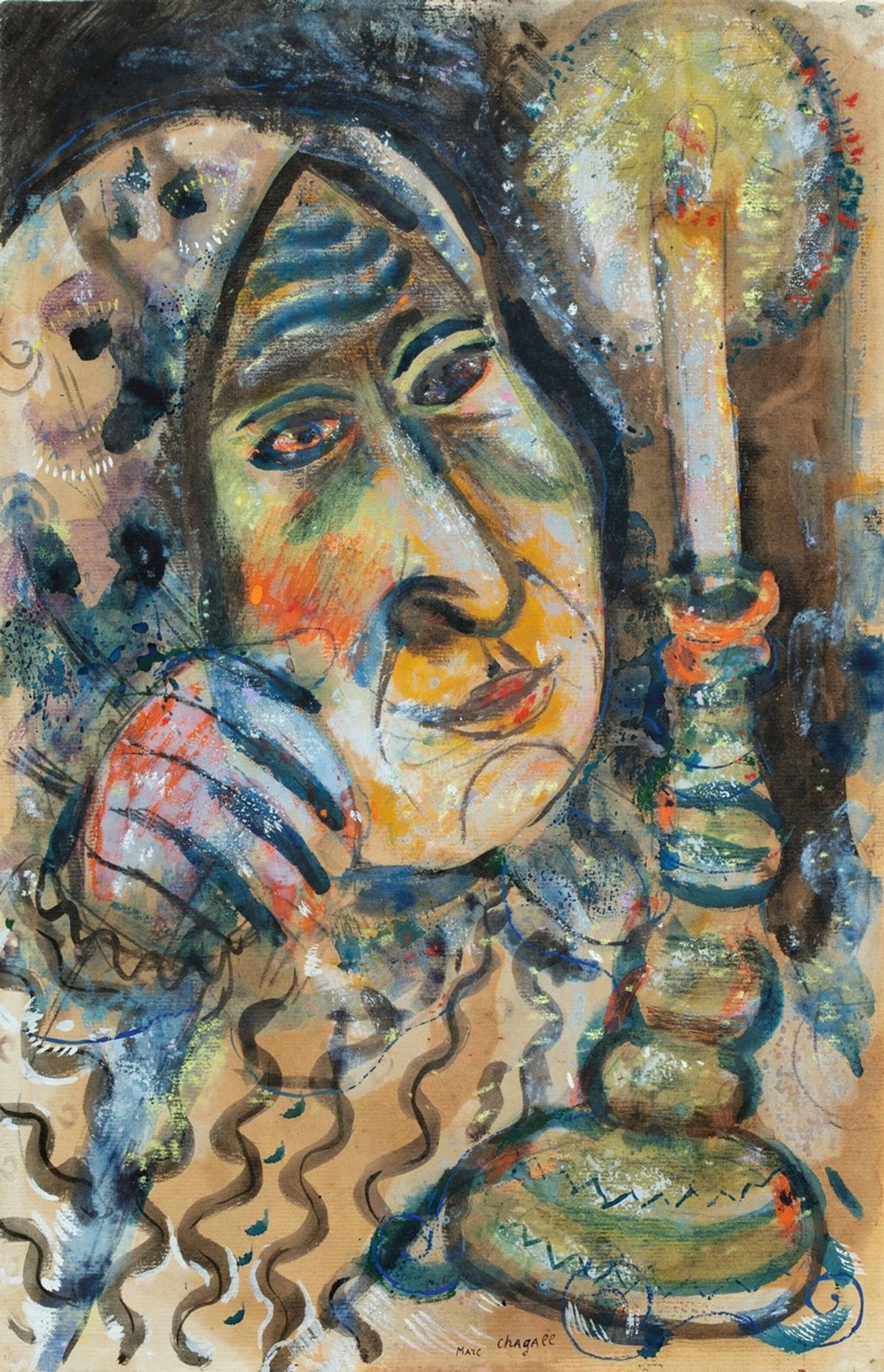 FEMME À LA BOUGIE OU MA GRAND-MÈRE by Marc Chagall
