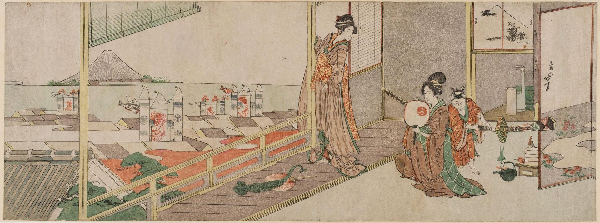 Scene in May: The Boys' Festival (Gogatsu no kei) by Katsushika Hokusai
