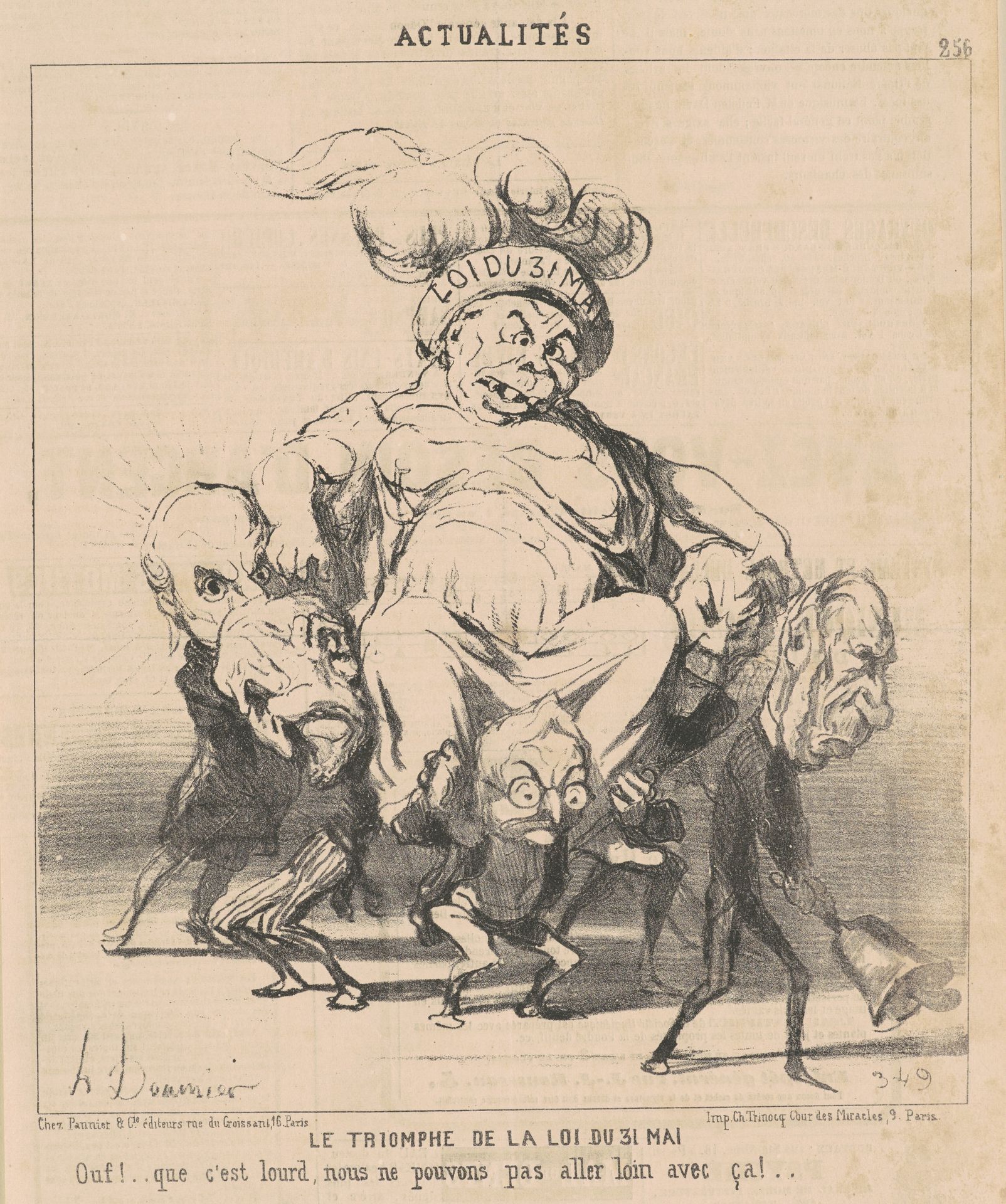 Le triomphe de la loi du 31 Mai by Honoré Daumier